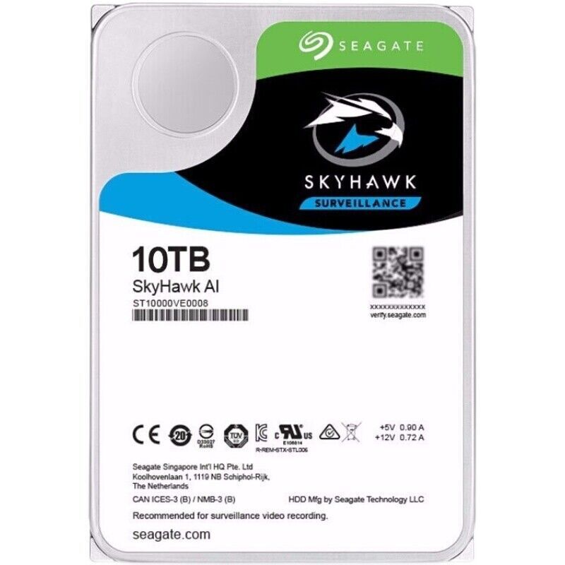 Seagate SkyHawk AI 10TB SATA 6.0Gb/s 3.5″ Internal Hard Drive ST10000VE0008 HDD
