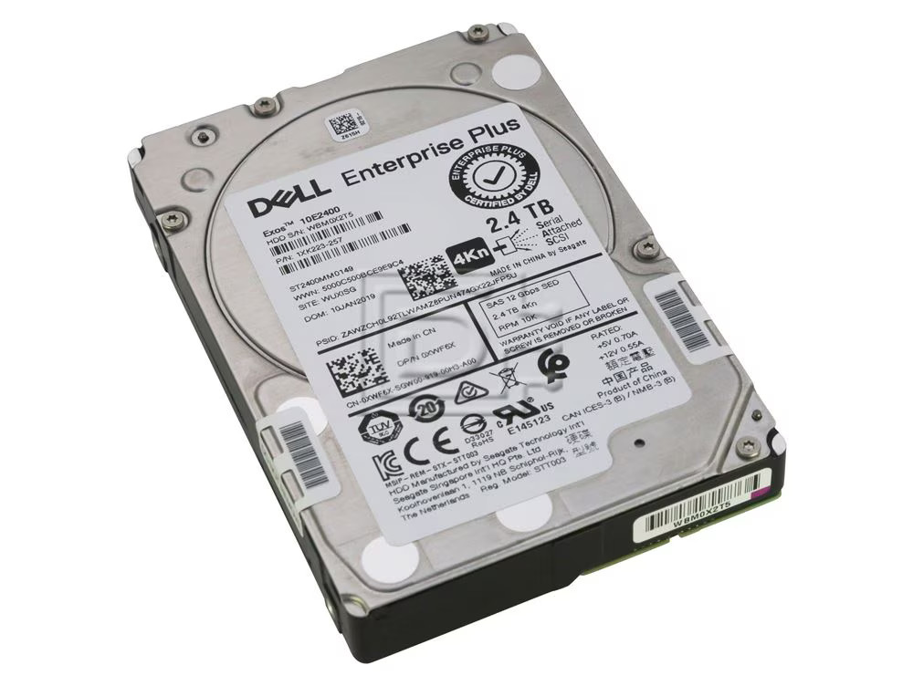 Dell Enterprise Plus XWF6X / Seagate ST2400MM0149 2.4TB 2.5in SFF 12Gbps 10K SAS