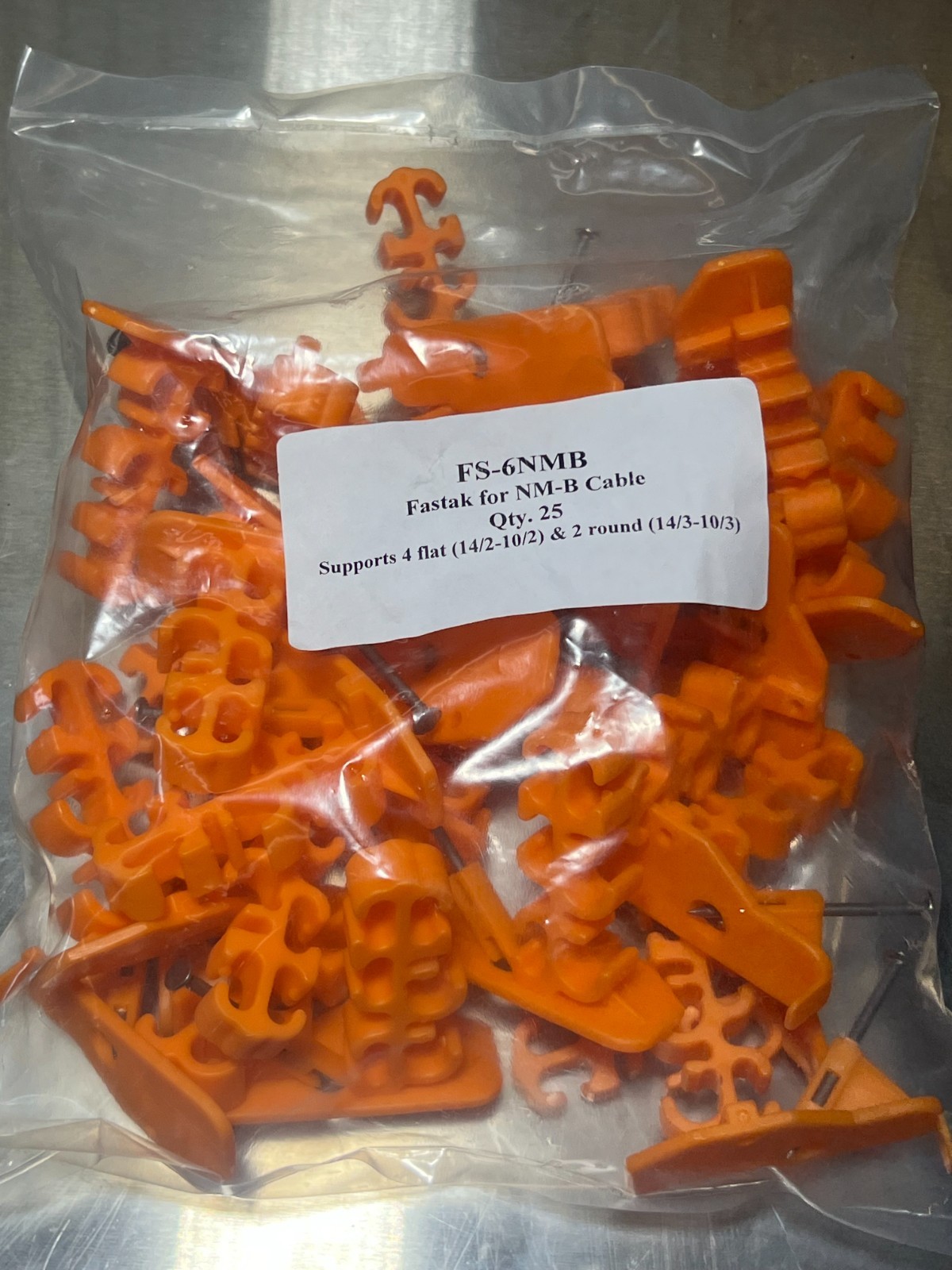 None Metallic ( NM – B Cable Support 4 Flat ) Brand New 25 Pieces