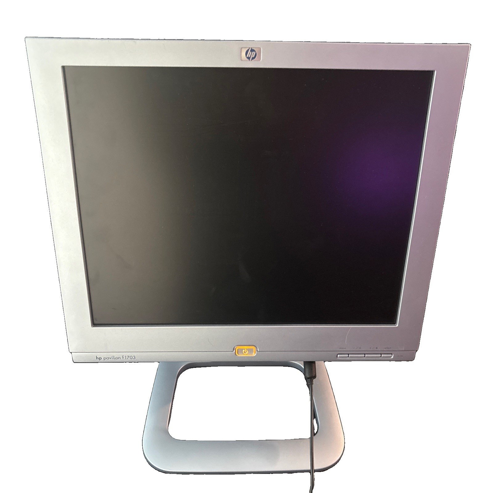 HP Pavilion f1703 P9620A Silver Monitor 17″ With Power Adapter Adjustable