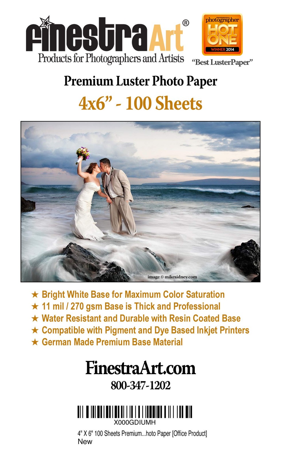 Premium Luster Photo Paper 270gsm 11mil for Inkjet Printers 18 Thicker than L…