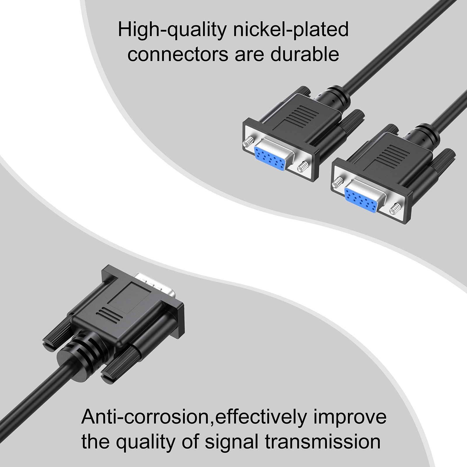 UKYEE VGA Splitter Cable Dual VGA Monitor Y Cable 1 Male to 2 Female Adapter …