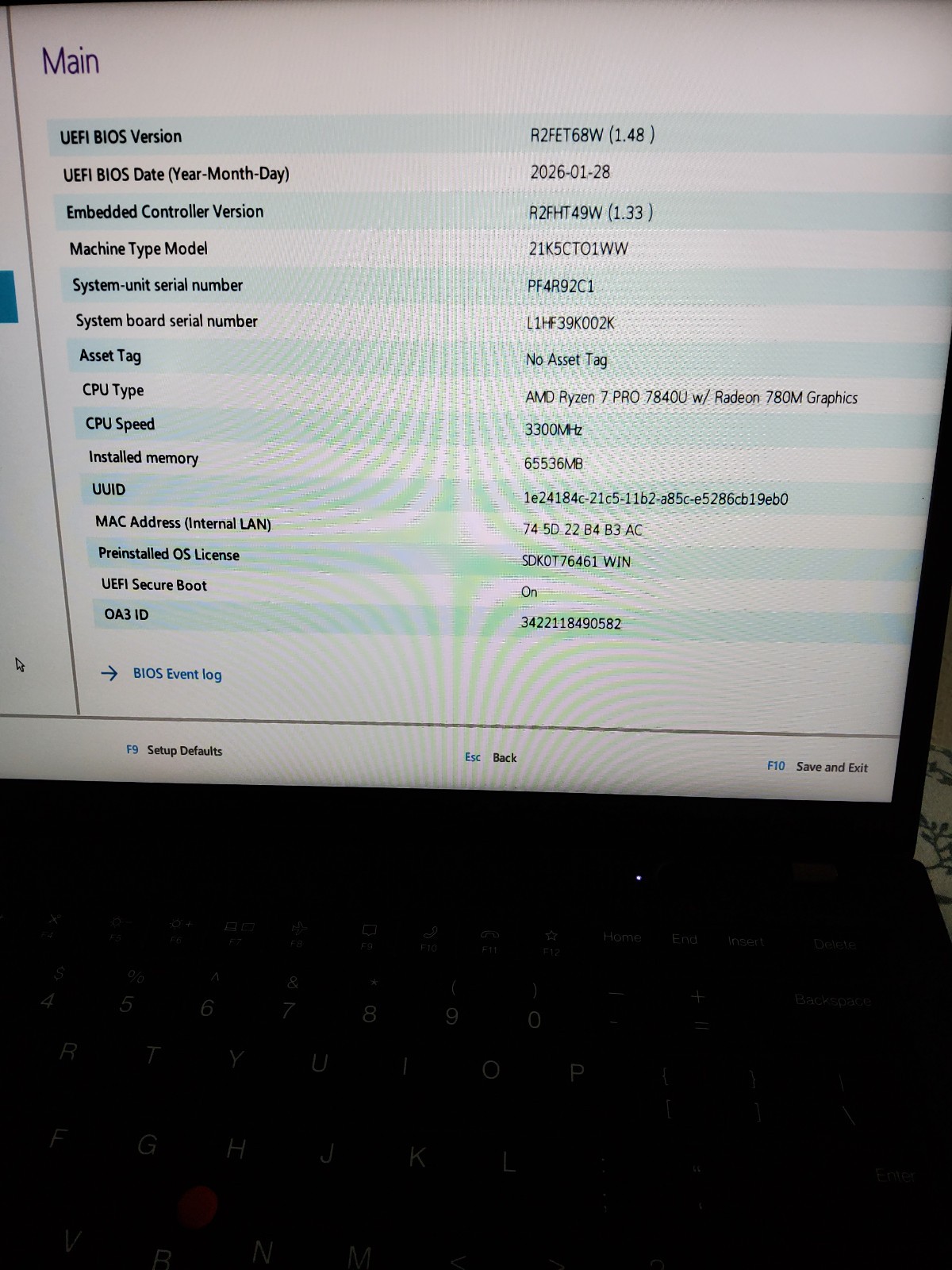 Lenovo ThinkPad P14s Gen 4 | AMD 7840U | 64GB RAM | 1200p IPS DISPLAY | NO SSD
