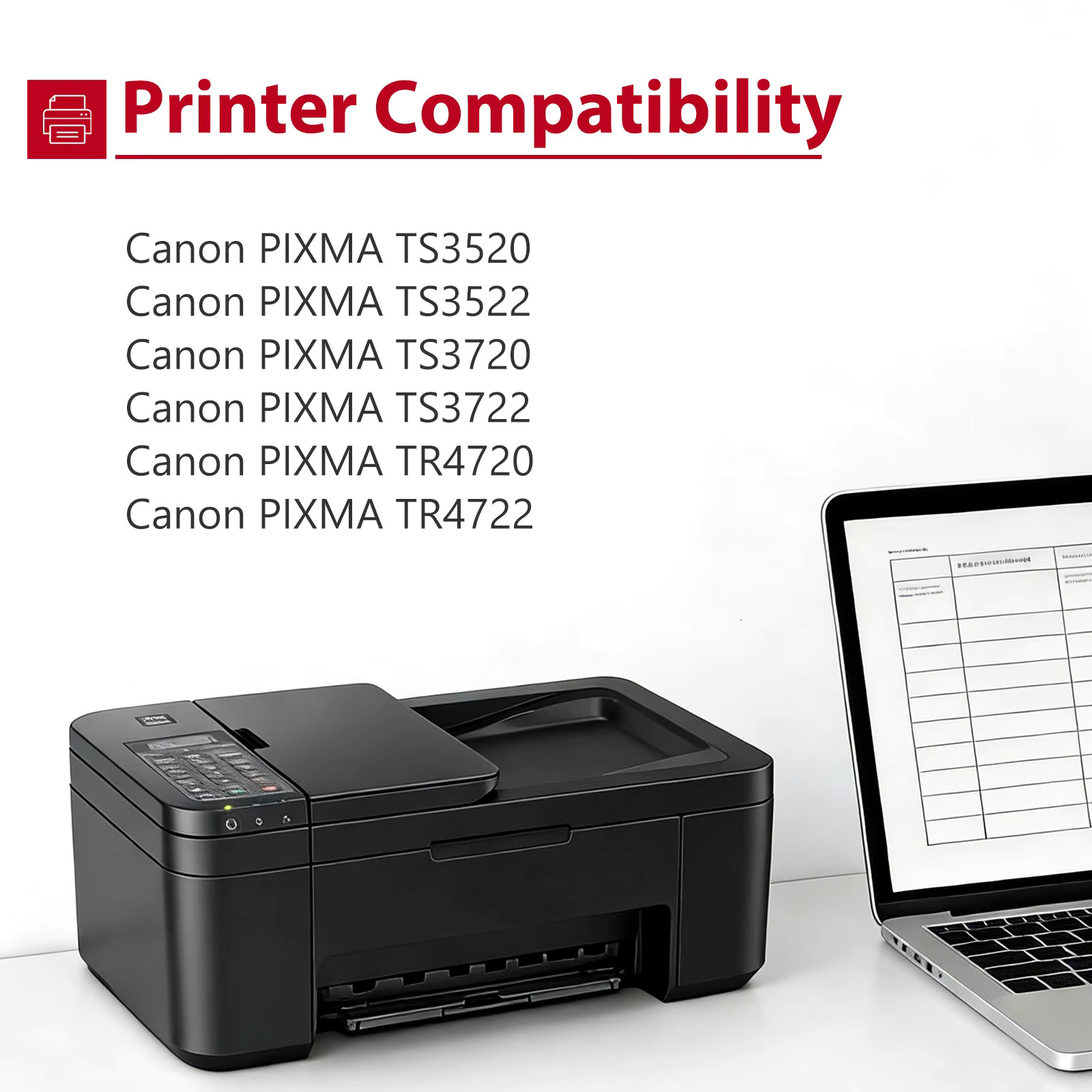 2 Pack PG-275XL Ink Cartridges Black For Canon PIXMA TR4700 TS3520 TR4722 TS3720