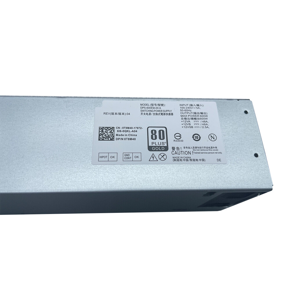 New 600W Power Supply 0T8M40 For Dell 8940 7080MT 7060 5060 G5-5090 3890 5880 US
