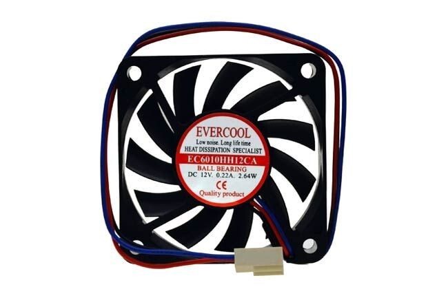 Evercool 60mm x 60mm x 10mm Slim High Speed CPU Fan 3-Pin EC6010HH12CA