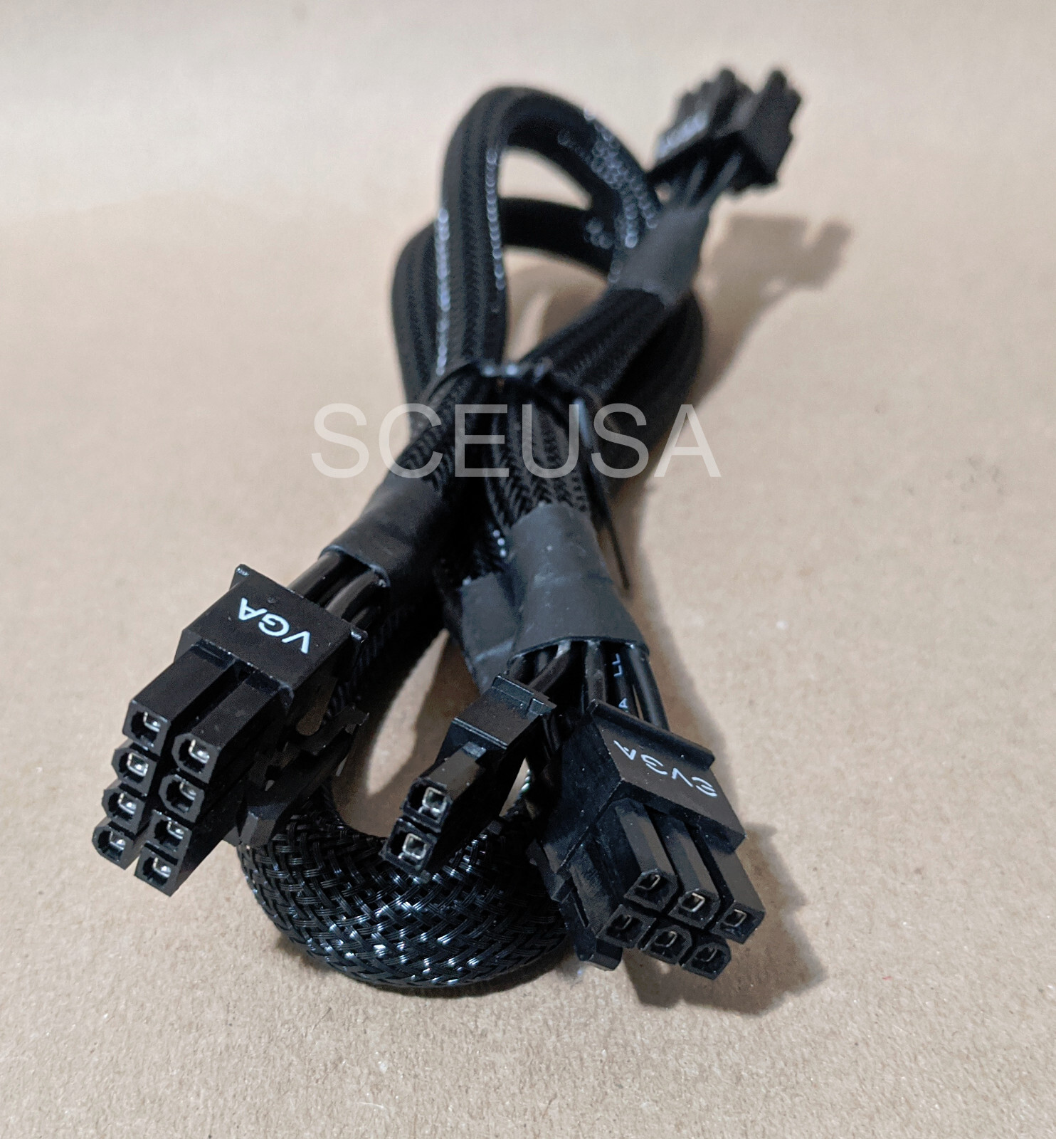 NEW Genuine EVGA Modular 8-Pin to Dual 6+2-Pin PCI-E PC Power Supply Mod Cable