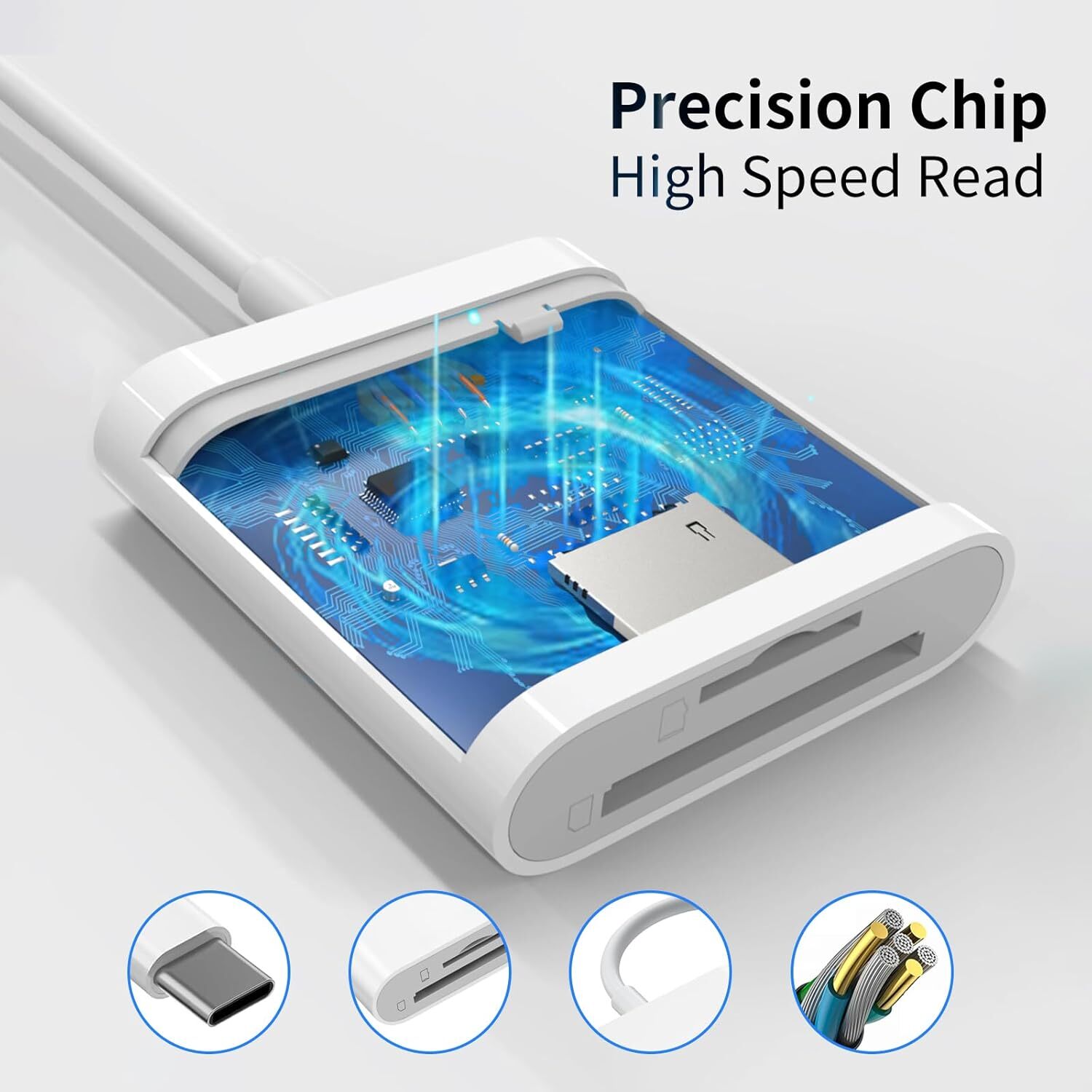USB C 2 in 1 Hub Converter Type-C Adapter SD Card Reader For MacBook Pro Laptop