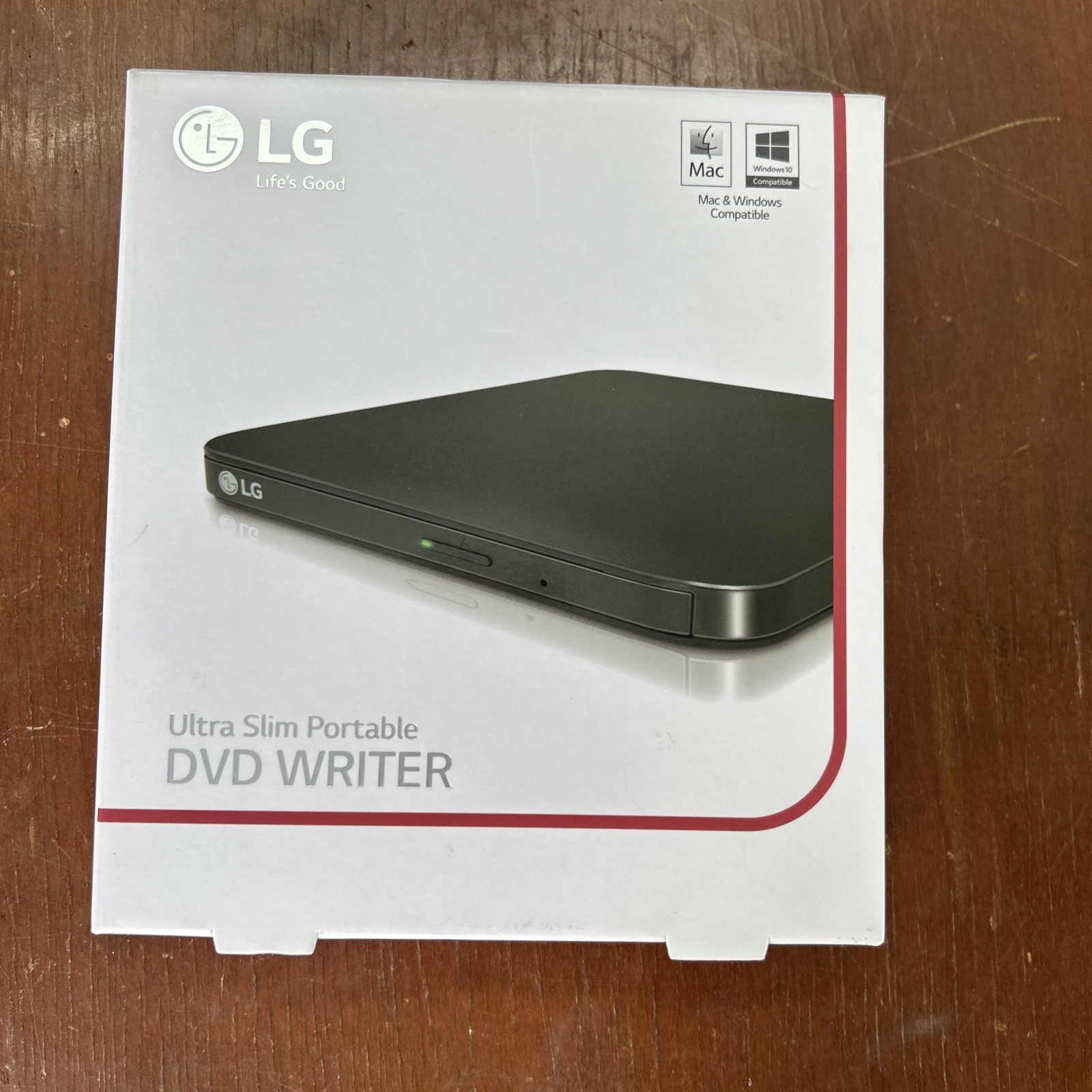 LG ULTRA SLIM PORTABLE USB EXTERNAL DVD-WRITER – PC/MAC– BLACK W Box And Cable