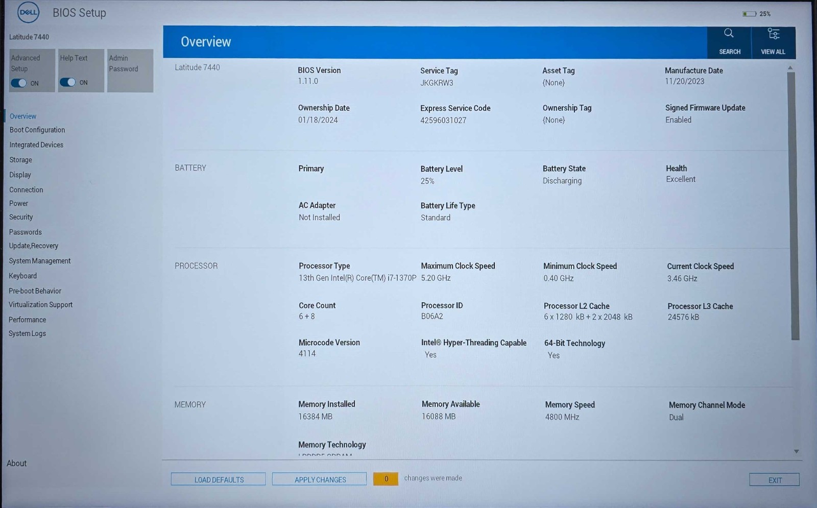 Dell Latitude 7440 Intel Core i7-1370P CPU 16GB RAM 256GB SSD Windows 11 Pro