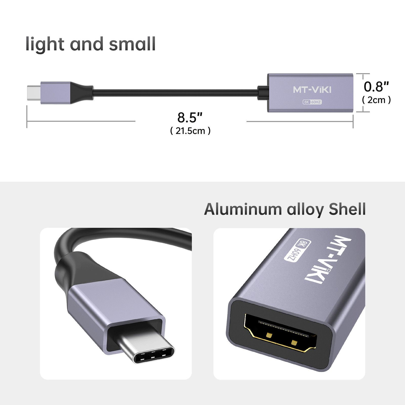 MT-VIKI 8K 60hz Type USB C to HDMI Adapter Converter