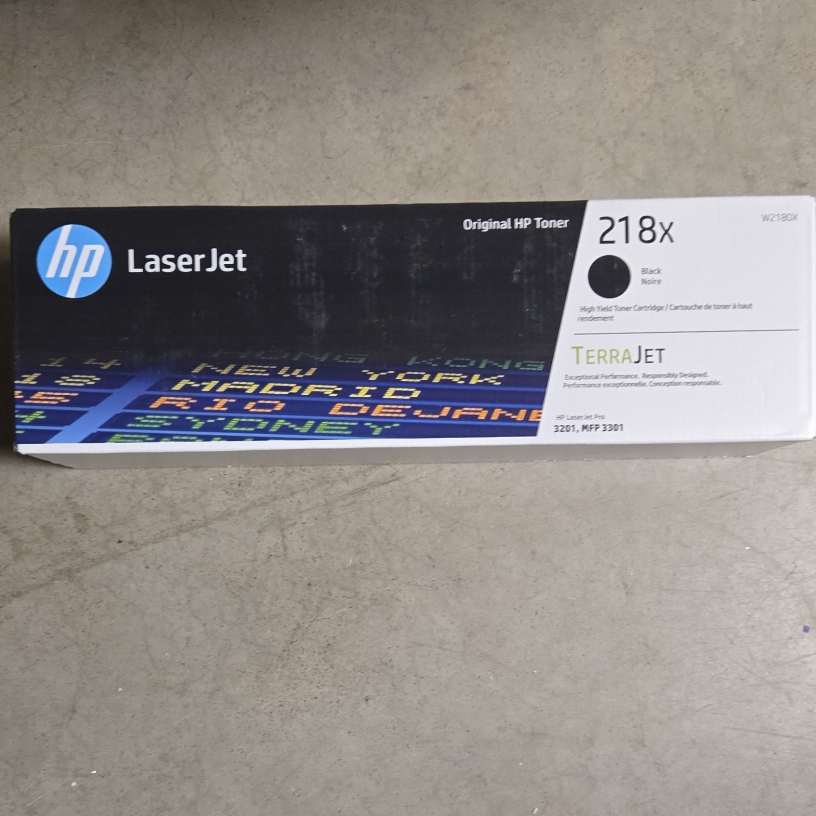 HP 218X High Yield Black Toner Cartridge W2180X for LaserJet 3201 3301