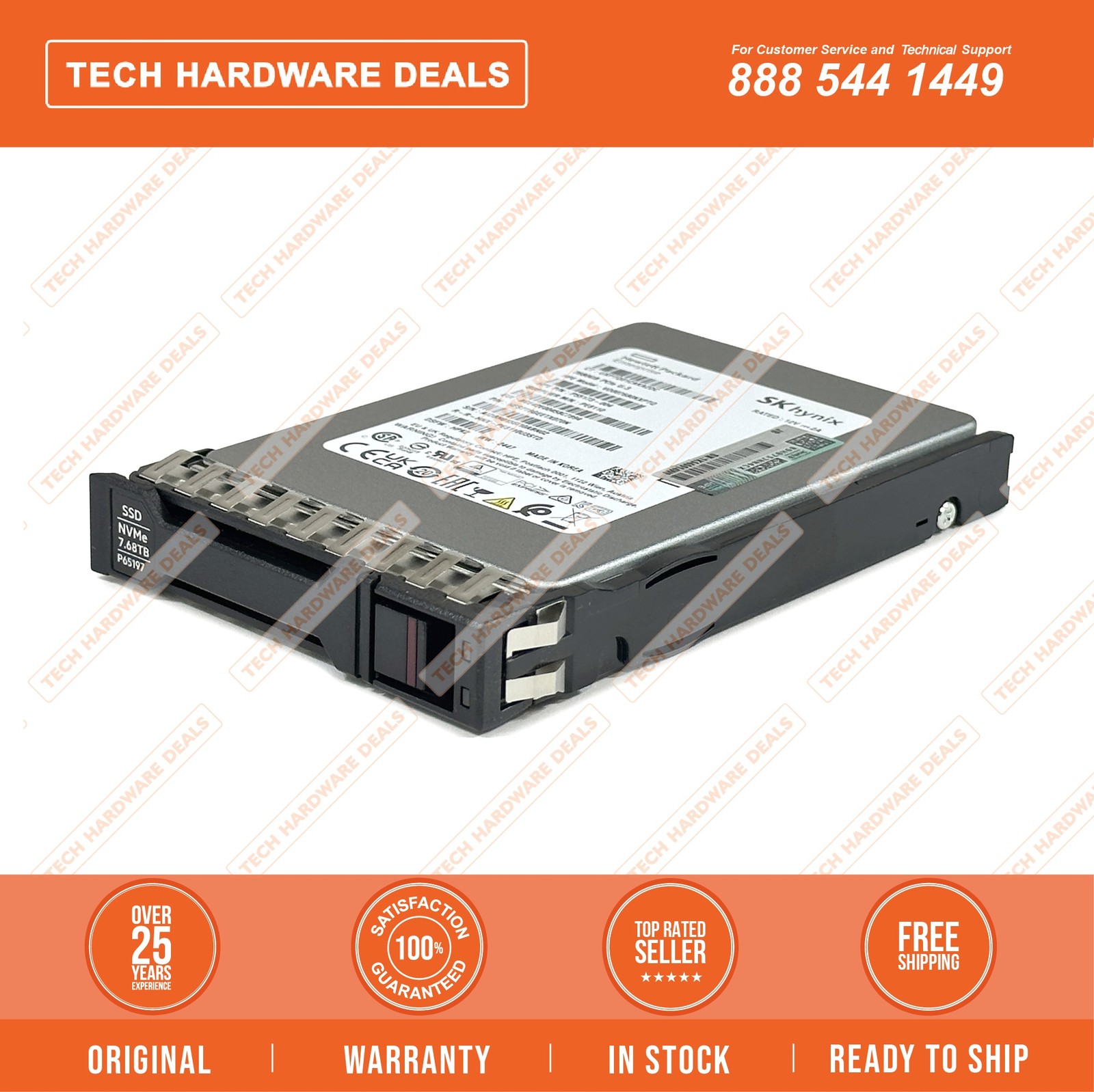 VO007680KYMMC HPE 7.68TB NVMe Gen4 Mainstream Performance Read Intensive SFF