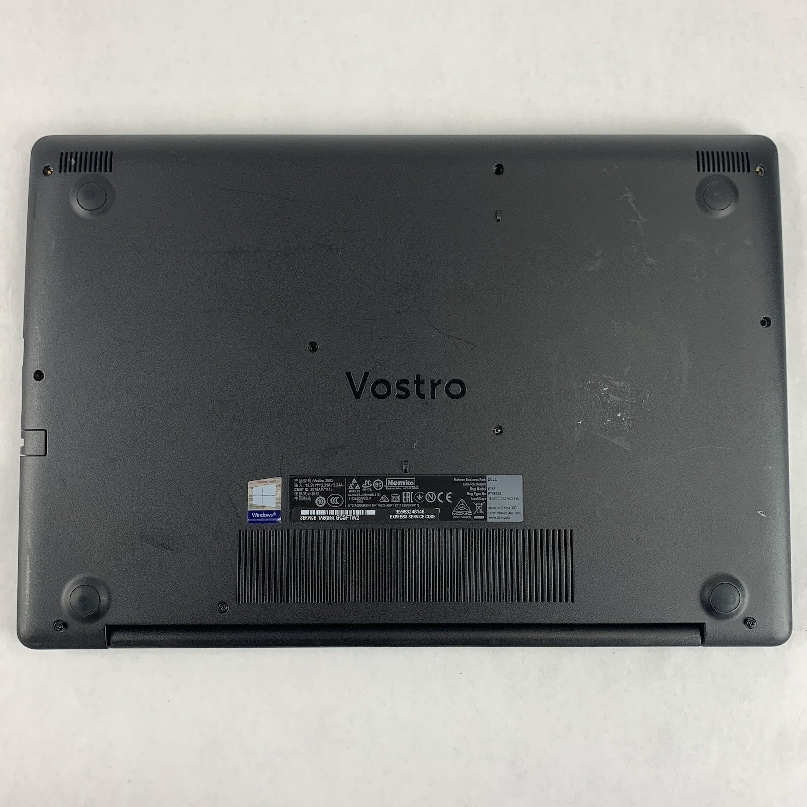 Dell Vostro 3583 15.6″ Laptop I5-8265U 1.60 GHz 8 GB RAM No OS/HDD/AC