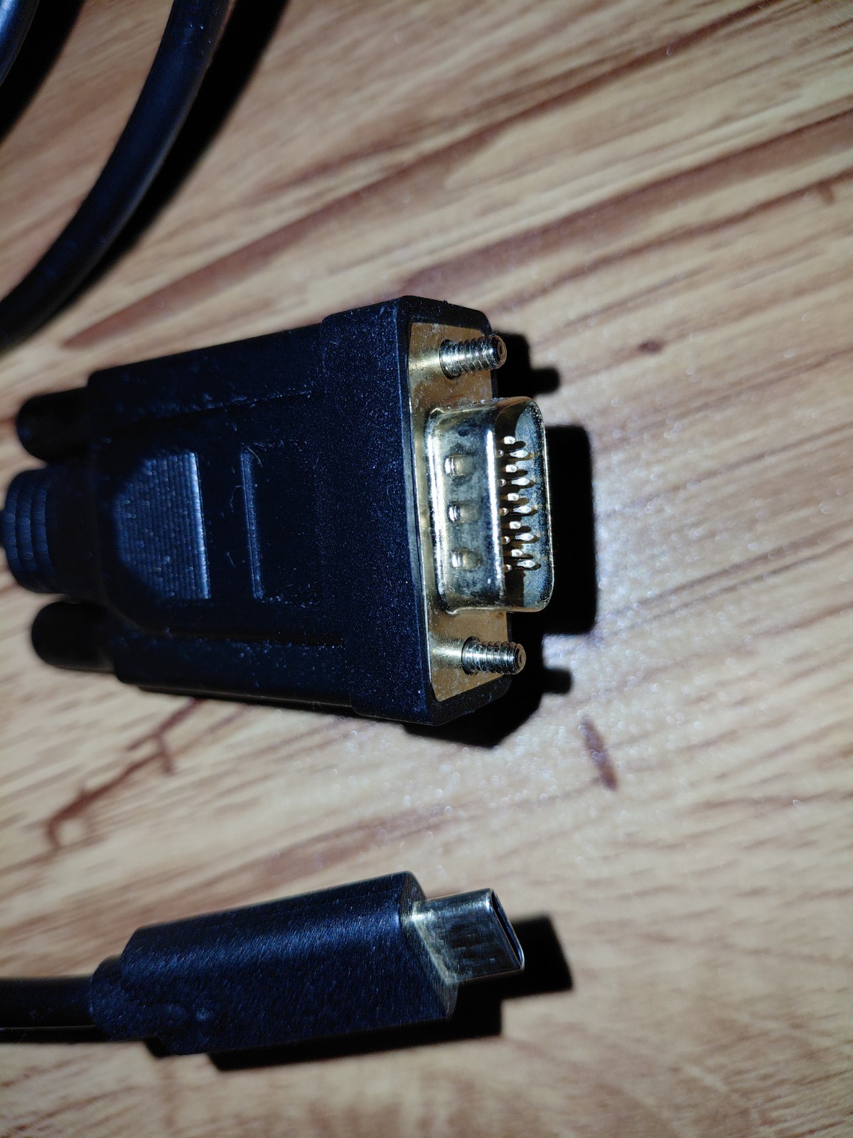 Black VGA/SVGA D-Sub Male Monitor Cable, 1:1 Connection, Used