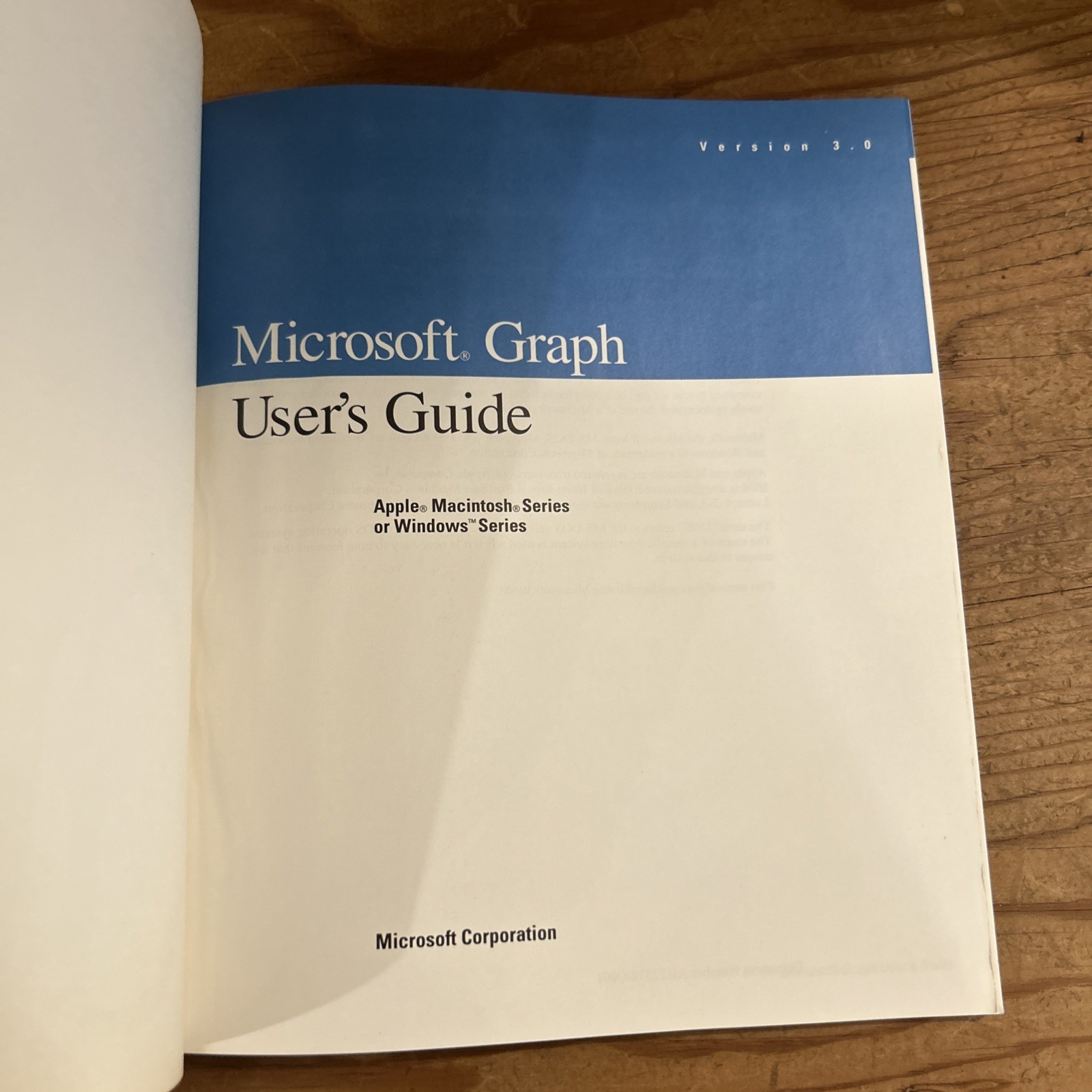 Vintage 1991 Microsoft Graph User’s Guide Windows or Mac Version 3.0 Retro 90s