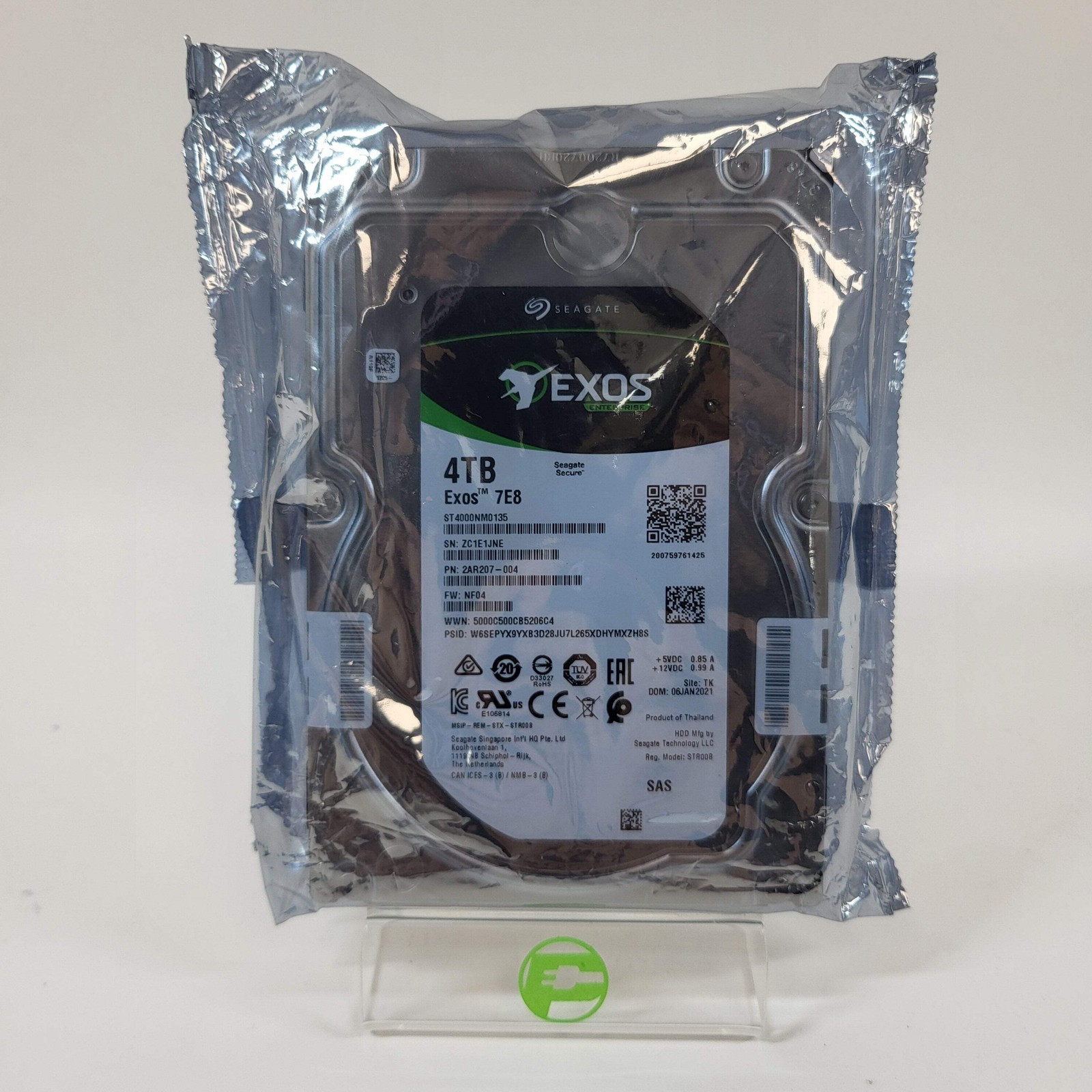 Seagate 3.5″ Exos 7E8 4TB SAS 12Gbps HDD ST4000NST4000NM0135