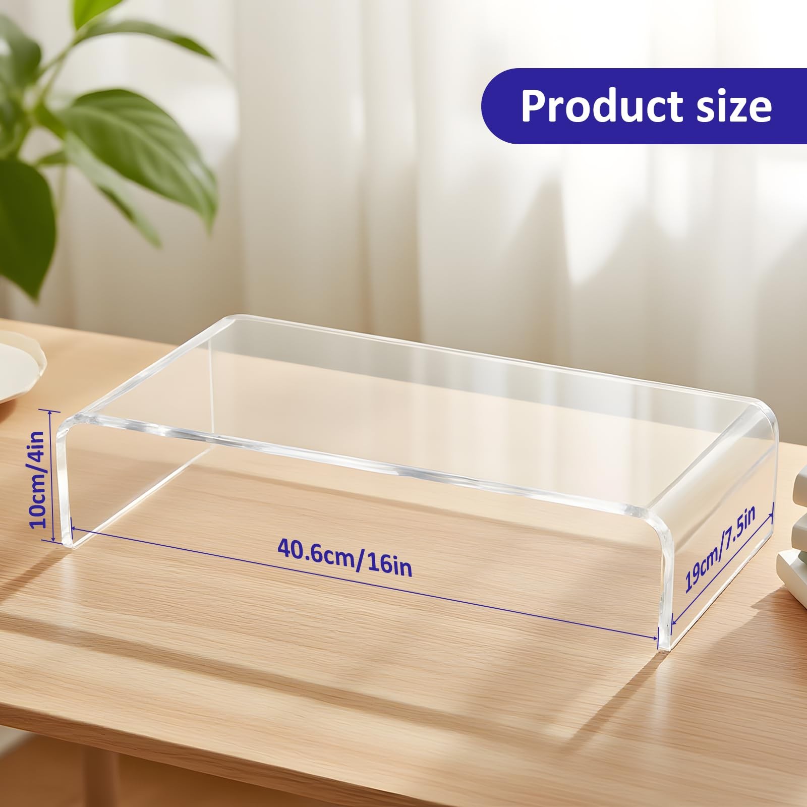 Acrylic Monitor Stand Screen Riser Acrylic Transparent Desk…