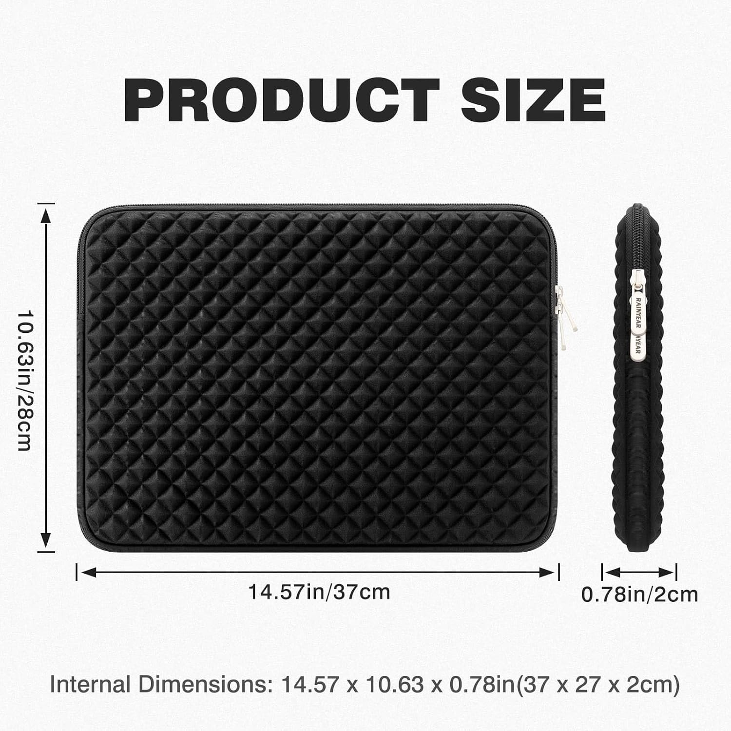 16 Inch Laptop Sleeve Diamond Foam Shock Resistant Padded Case for 16″ MacBook