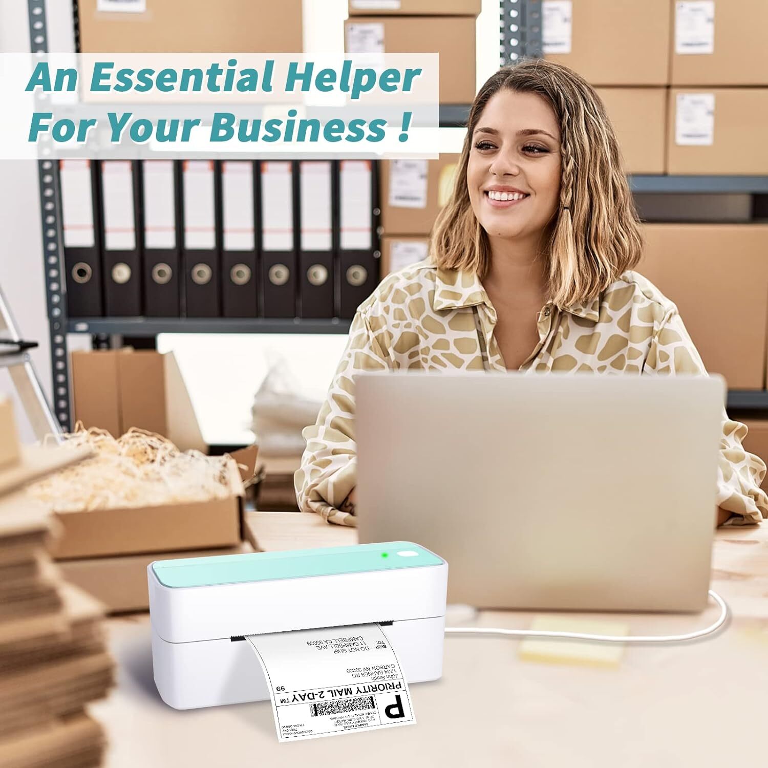 Phomemo Bluetooth Thermal Shipping Label Printer 4×6 for Amazon EBAY Label Maker