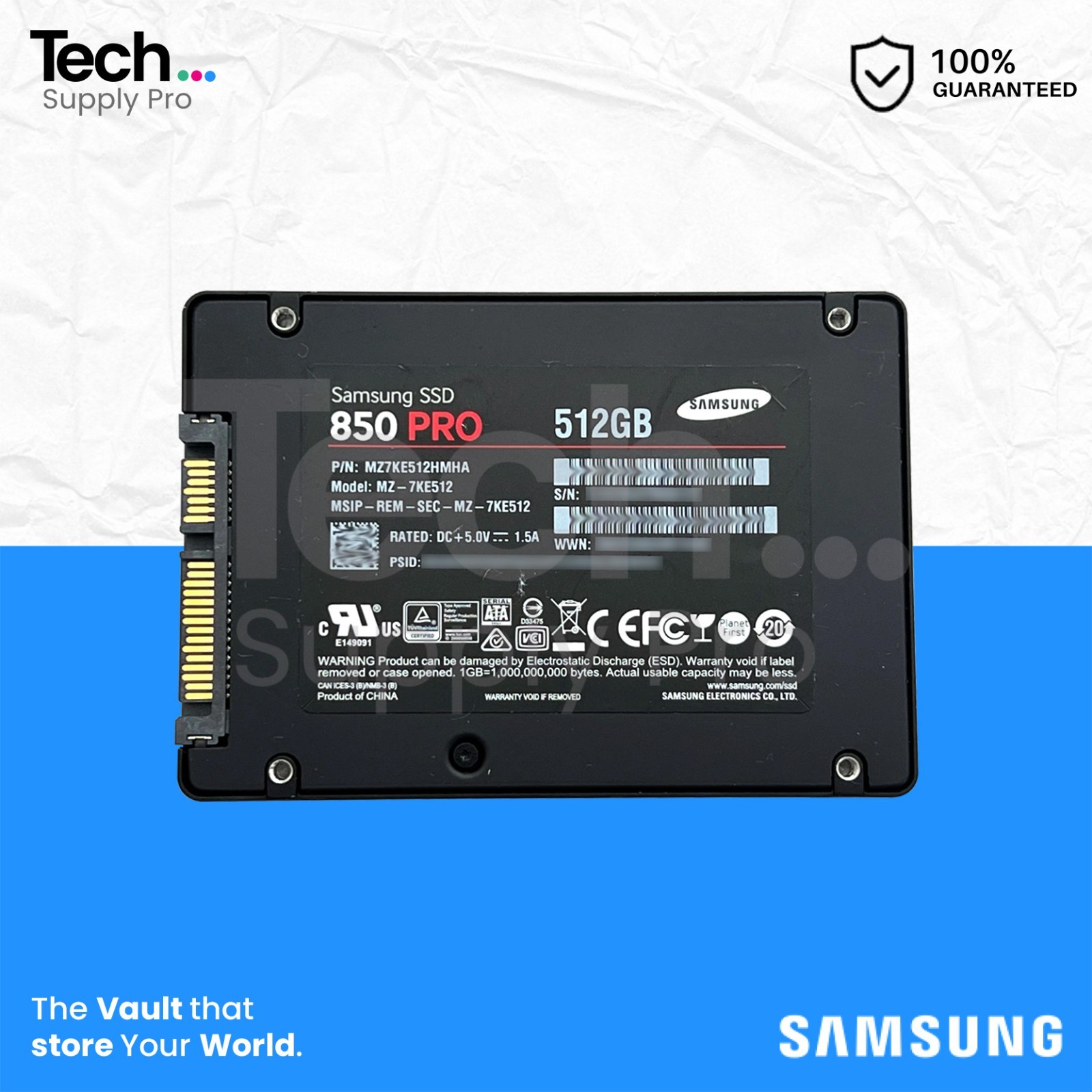 MZ-7KE512 Samsung 850 PRO Series 512GB SATA TLC 2.5″ Solid State Drive
