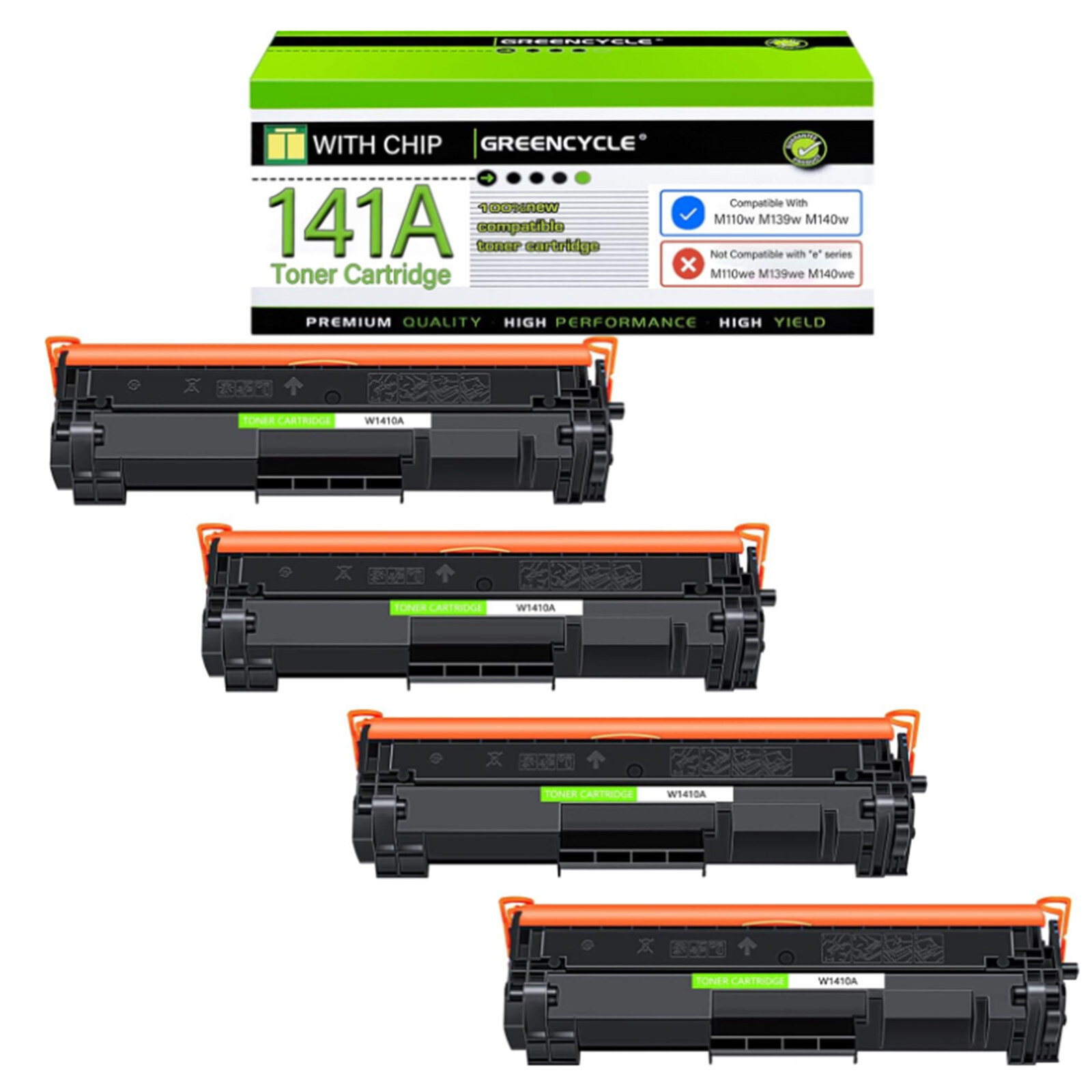 Toner Cartridges Lot Replacement for HP 141A W1410A with Chip for LaserJet M110w