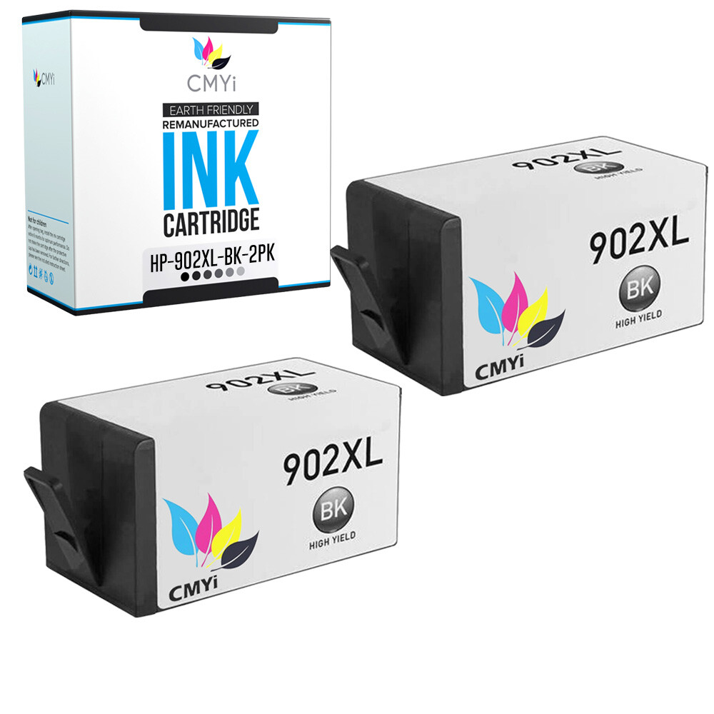 2PK 902XL Black Ink for HP OfficeJet Pro 6975 6978 6960 6968 6970 6954