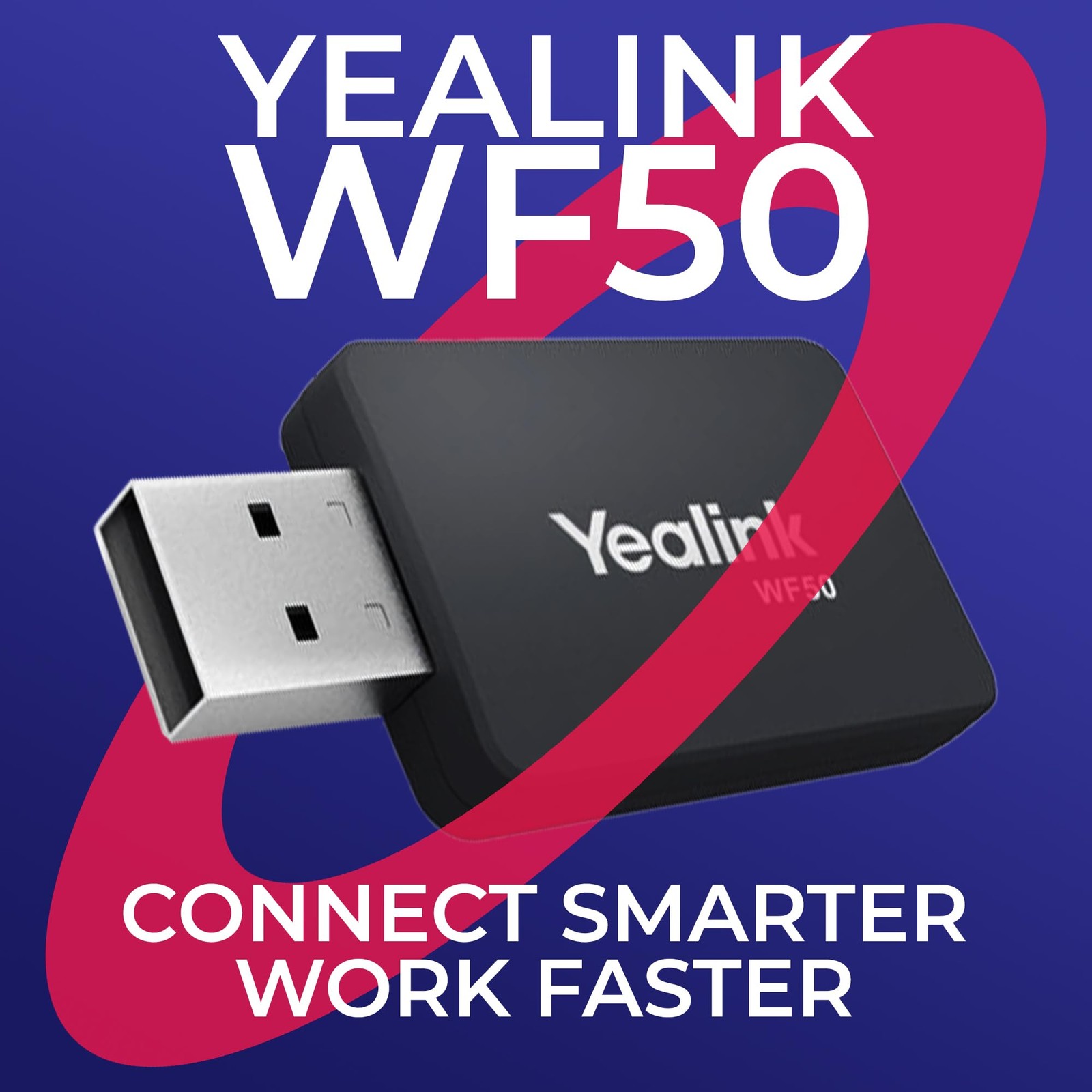 Yealink WF50 V1 USB WiFi Dongle for Desk Phones Only, 1 pack, Black