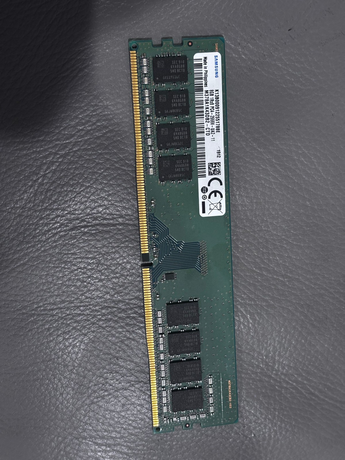 Samsung 8GB (1x8GB) 2666MHz 288-pin UDIMM DDR4 RAM Memory (M378A1K43DB2-CTD)