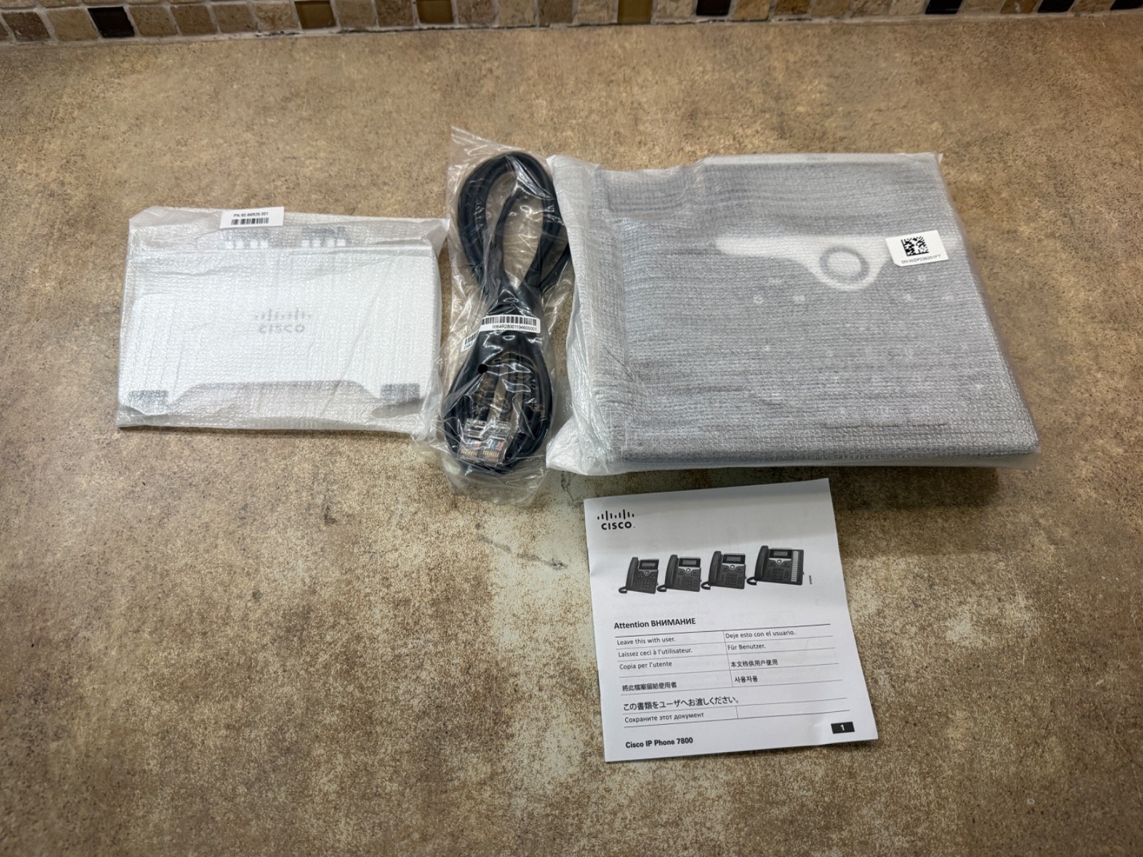 Cisco CP-7821-K9 IP Voice UC Phone / Telephone NO HANDSET