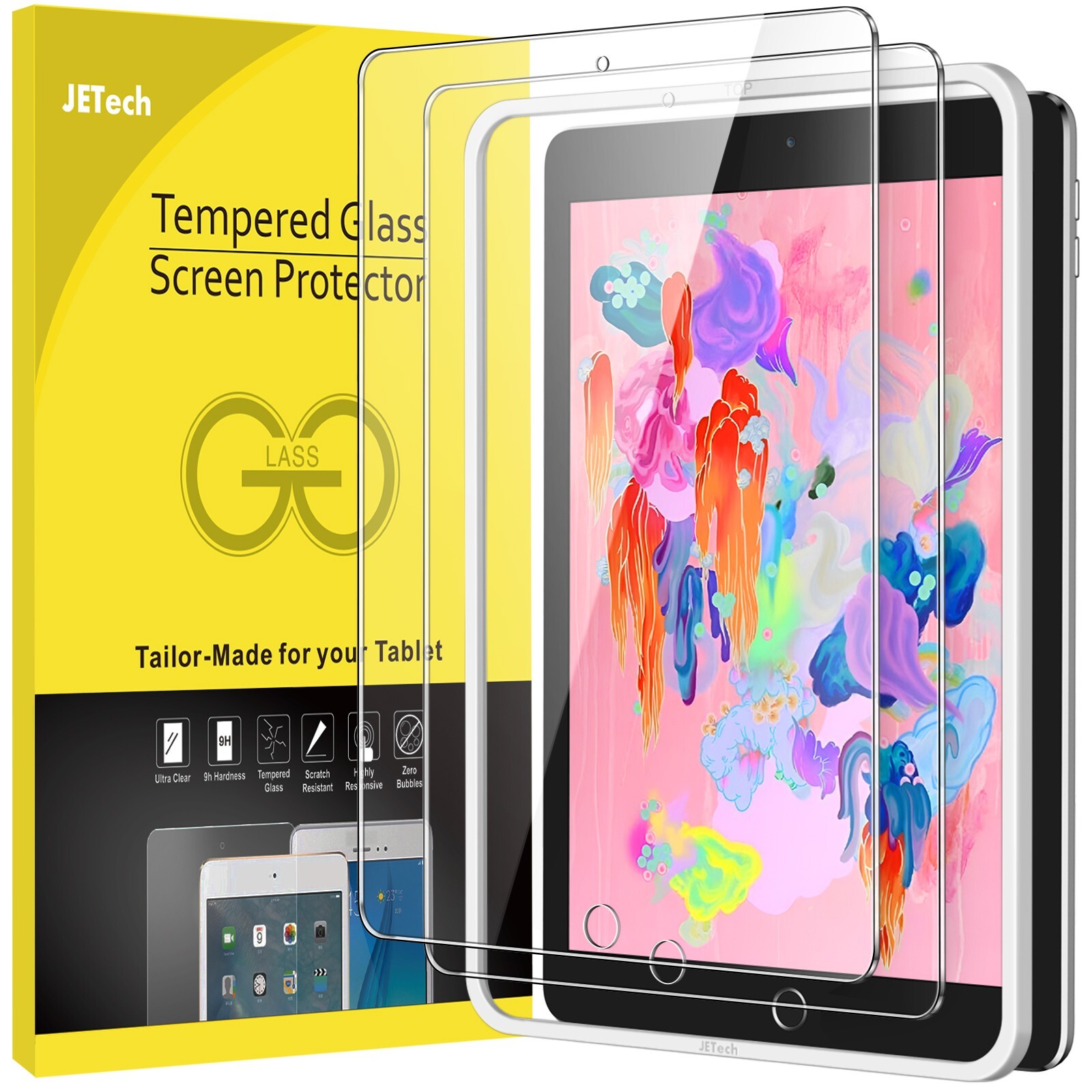 JETech Screen Protector for iPad 9.7″6th/5th Gen, iPad Air 2/1, iPad Pro 9.7″