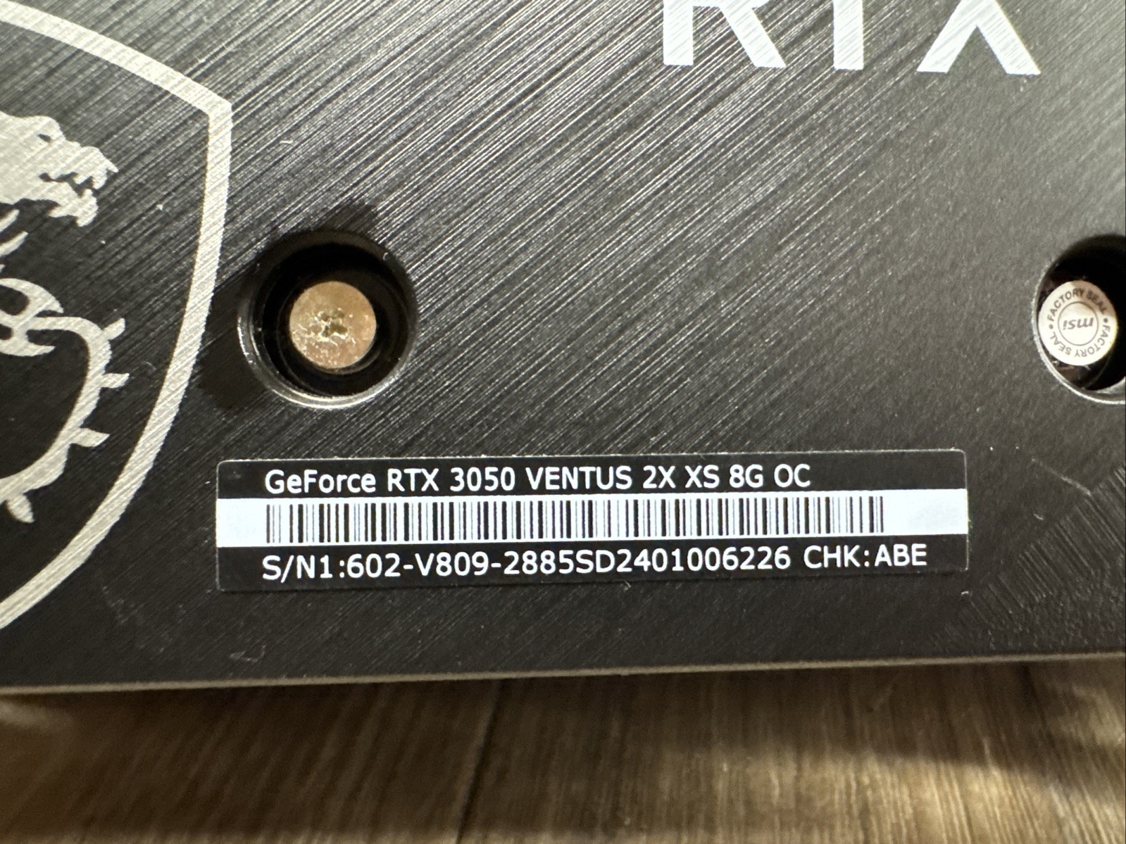 MSI NVIDIA GeForce RTX 3050 VENTUS 2X XS 8G OC 8 GB GDDR6 PCI Express 4.0 x16