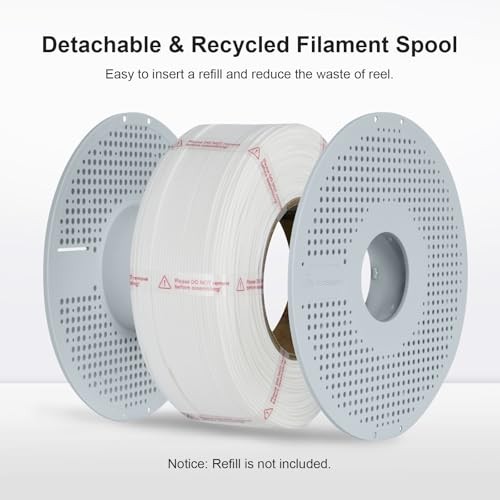 Reusable Filament Spool, Detachable & Easy to Use, High Strength & 1 Pack Grey