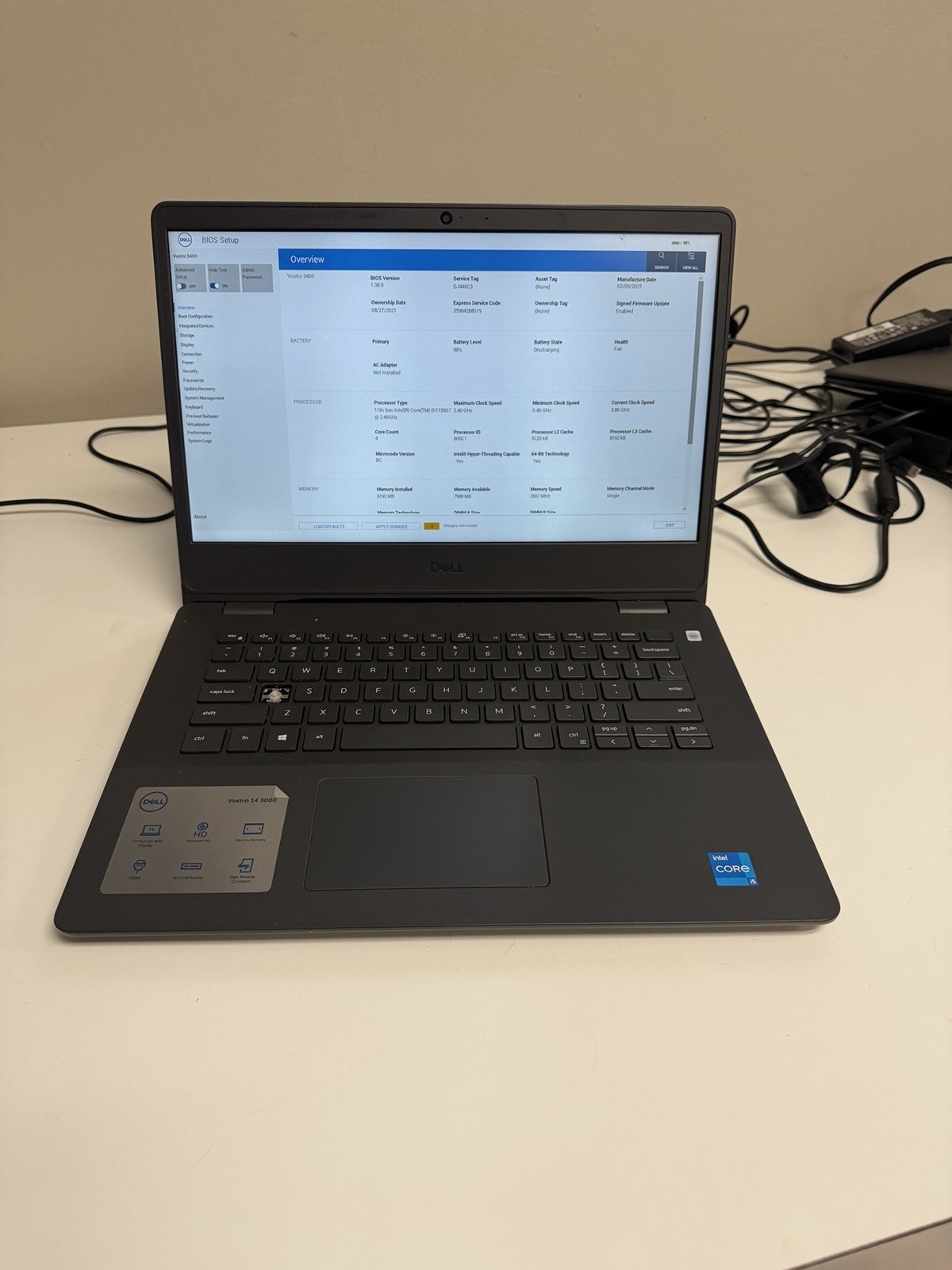 ✅ Dell Vostro 3400 ✅ 14″ FHD ✅ i5-1135G7 8GB RAM ✅ 256GB NVMe Win 11 Pro ✅ HDMI