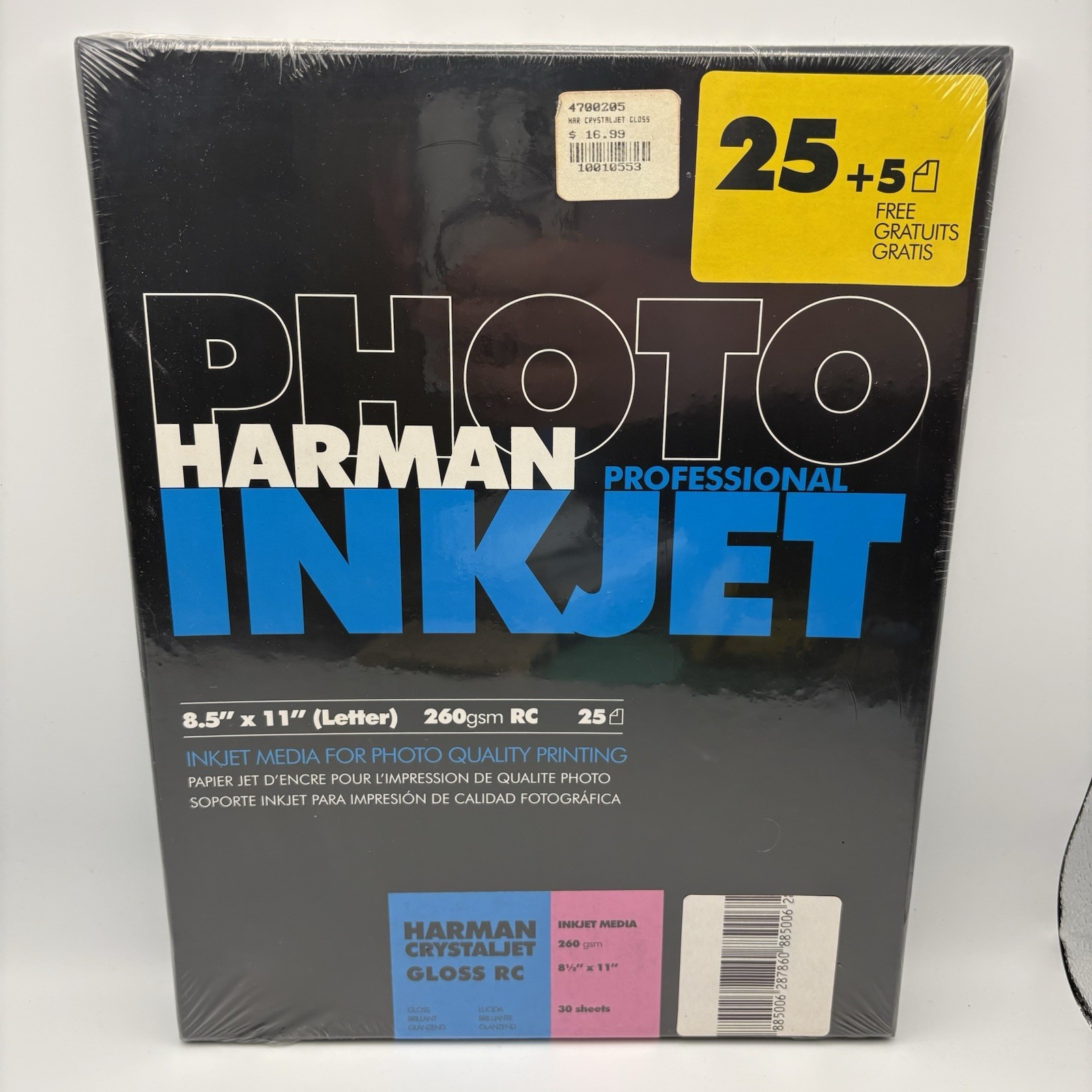 HARMAN Photo Inkjet Paper 8.5″x11″ – 260gsm – 30 Sheets – New in Sealed Box