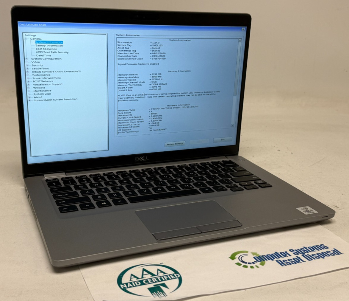 Dell Latitude 5410 Touch 14″ (i5-10210u – 8GB RAM – 256GB SSD – Win11Home)