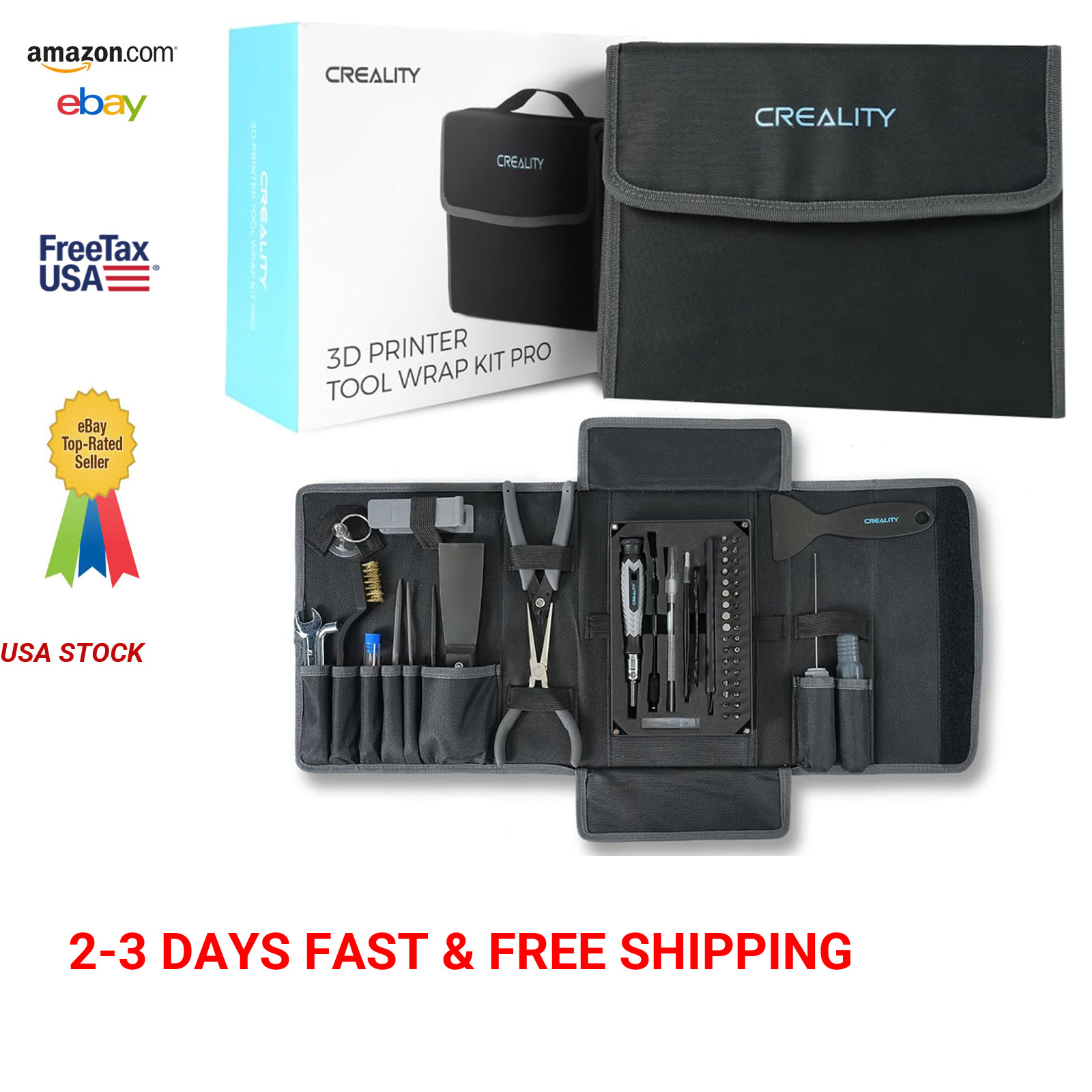 3D Printer Tool Kit 74Pcs Filament Removal Assembly Cleaning Set for FDM