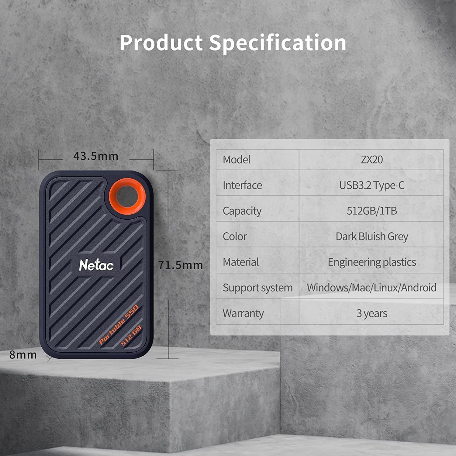2TB Extreme Portable NVMe SSD Up to 2000MB/s Read 1700MB/s Write Speed USB 3.2 G