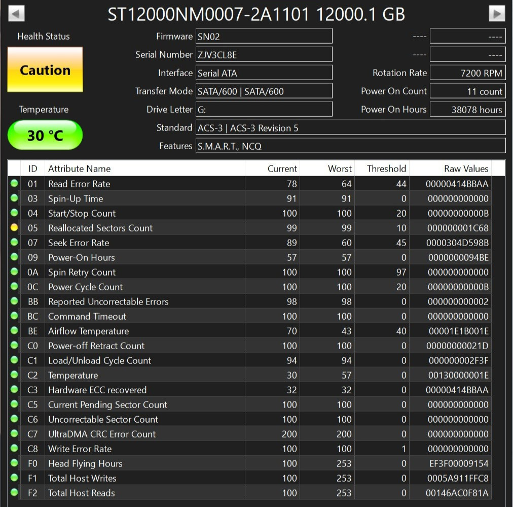 Seagate Exos X12 12TB Enterprise Hard Drive HDD SATA 6Gb/s ST12000NM0007 GRADE B