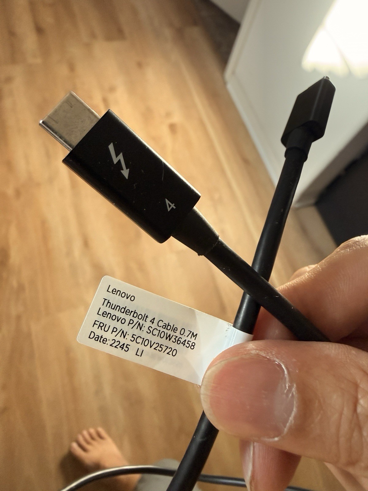 Genuine Lenovo Thunderbolt 4 cable for Thunderbolt Dock 0.7m