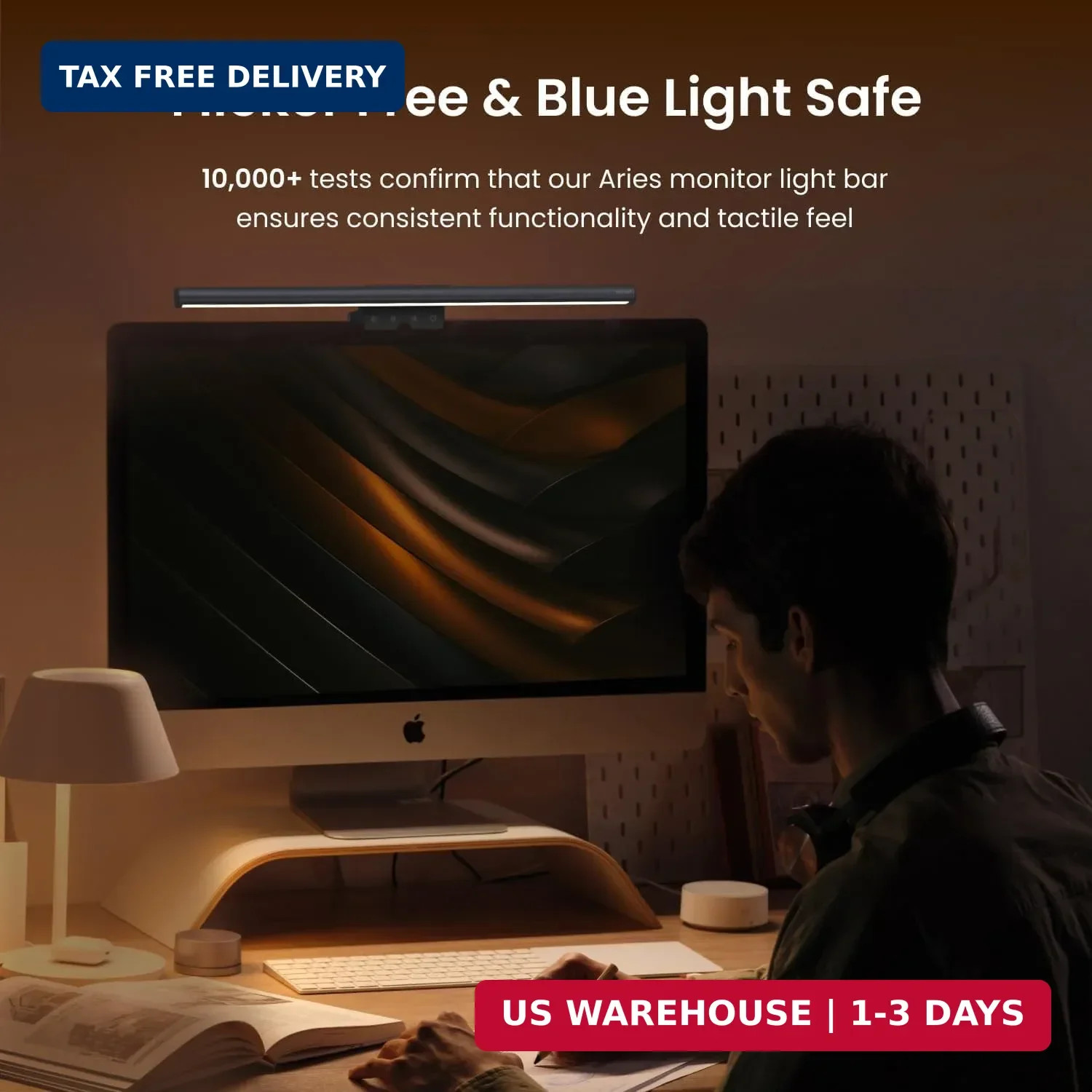 Monitor Light Bar, Computer Monitor Lamp for Home Office Gaming, 250LM