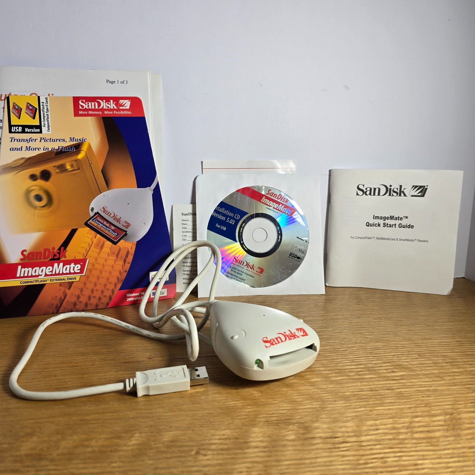 SanDisk ImageMate CompactFlash USB External Drive SDDR-05-01 (A5)