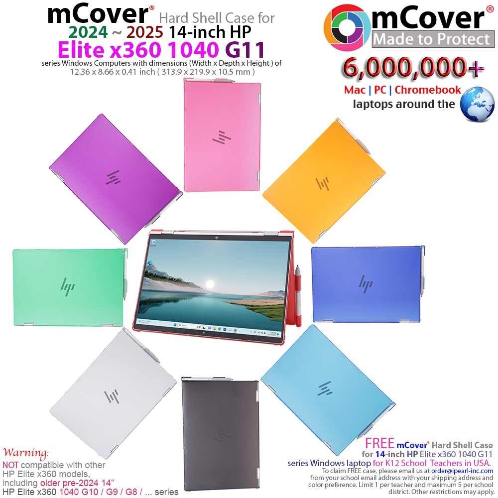 NEW mCover Case for 2024+ 14″ HP Elite x360 1040 G11 2in1 series Windows Laptops