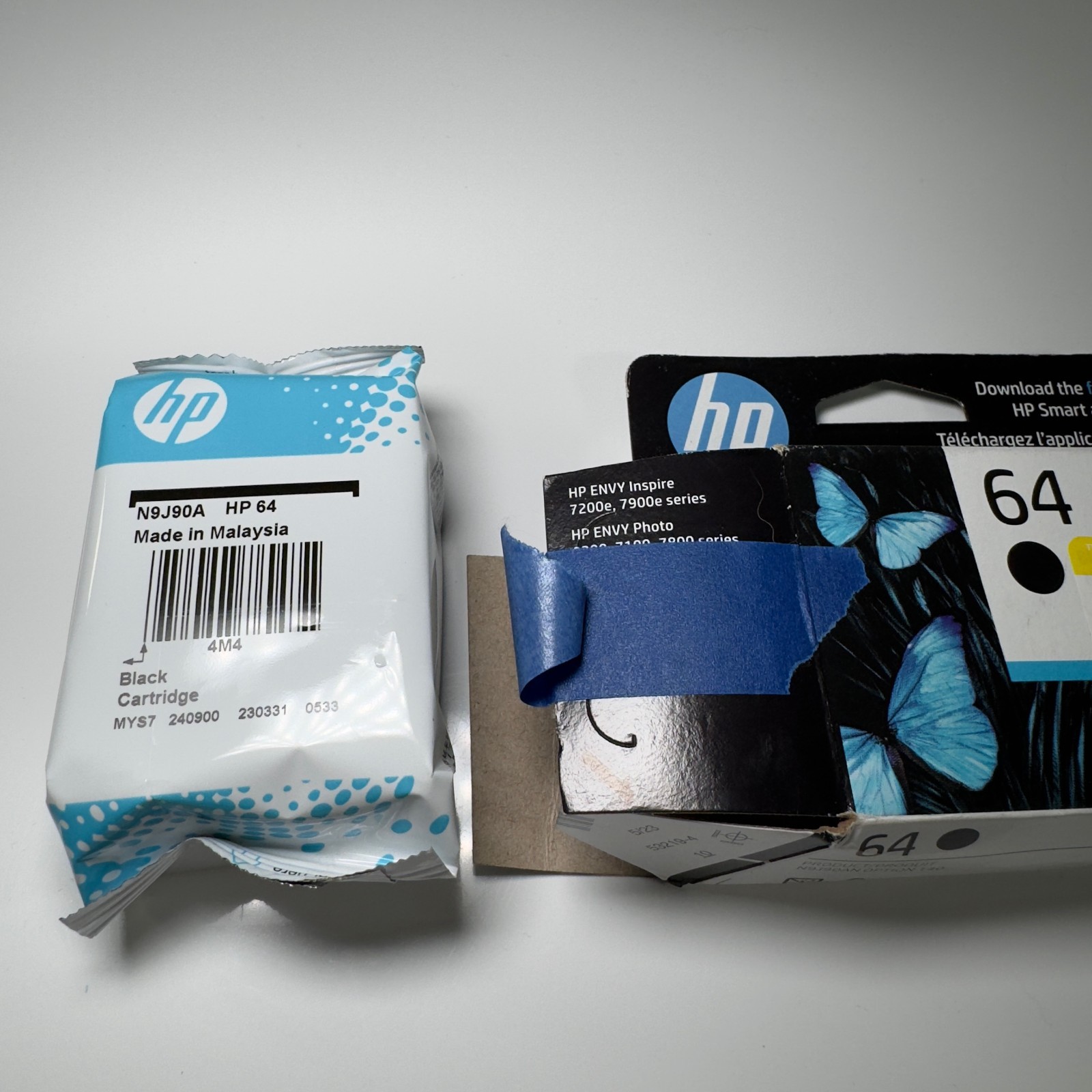 Genuine HP 64 Black Original Ink Cartridge N9J90AN EXP 03/2025