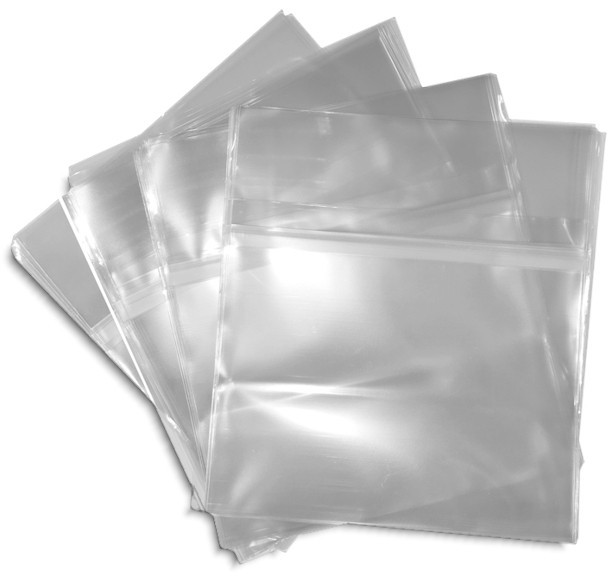 100-Pak =RESEALABLE= Plastic Wrap CD SLIM Sleeves for 5.2mm Jewel Cases!
