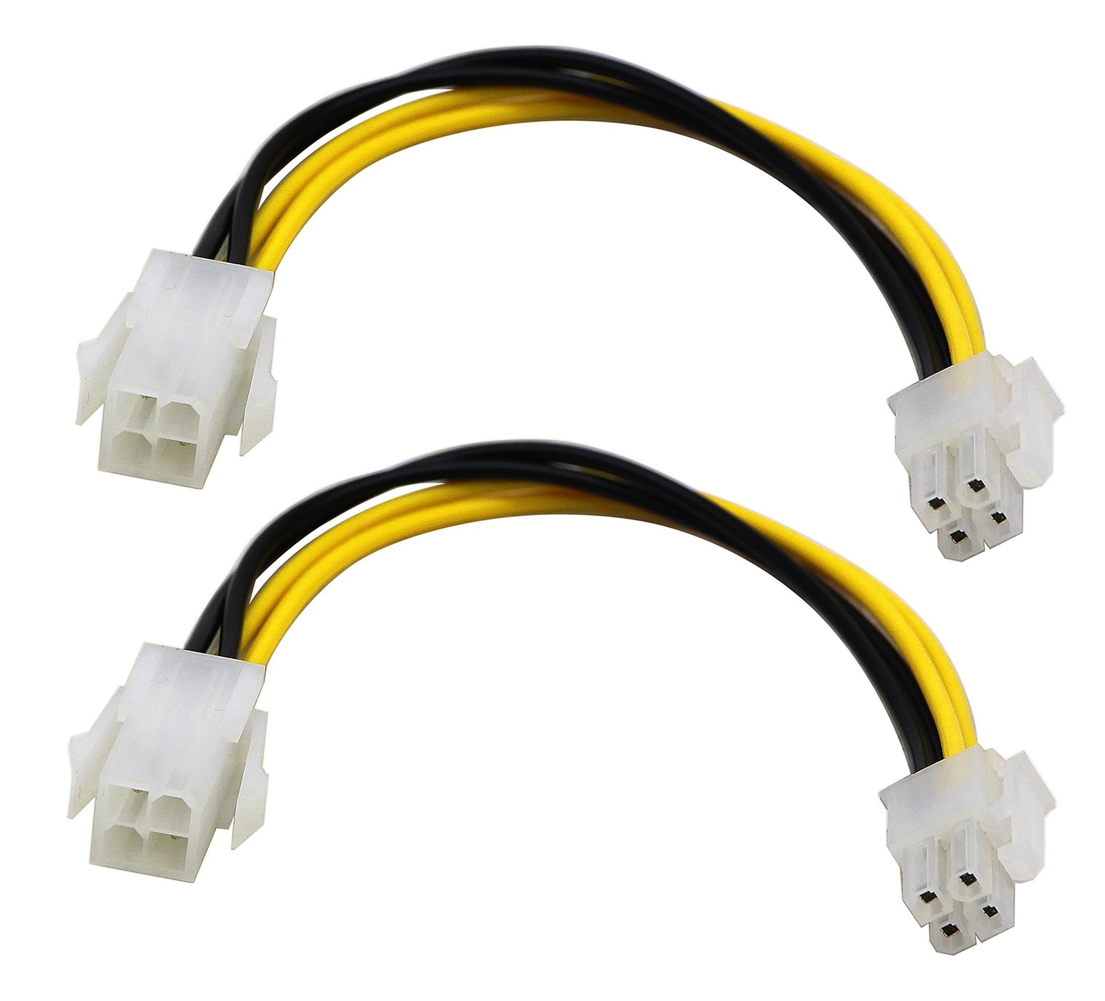 zdyCGTime(2-Pack) 4-Pin Molex M/F SATA Cable ATX 12V Power Supply 4-Pin CPU M…