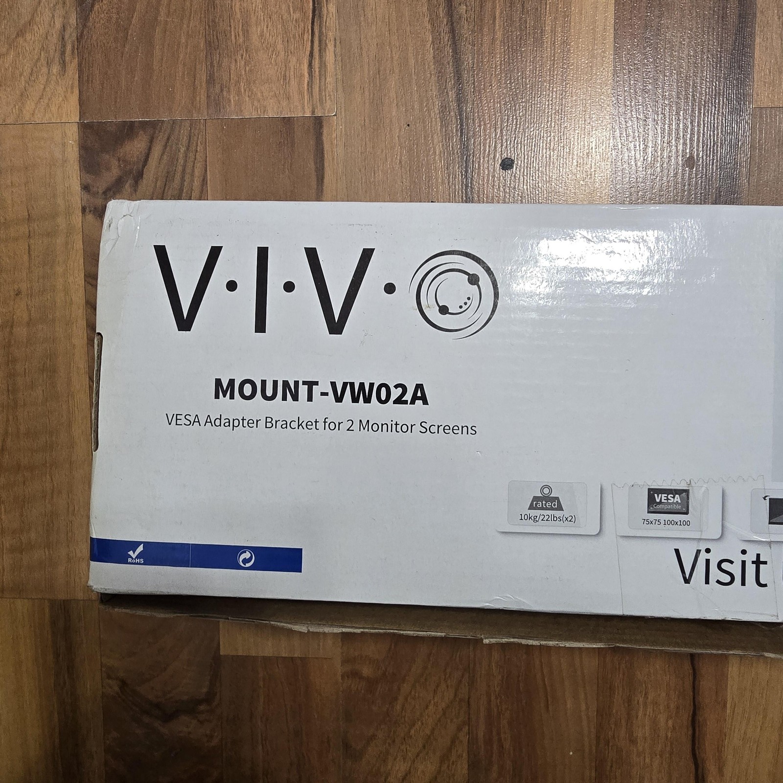 VIVO MOUNT-VW02A Dual Monitor VESA Bracket Mount Arm 75×75 100×100 Black
