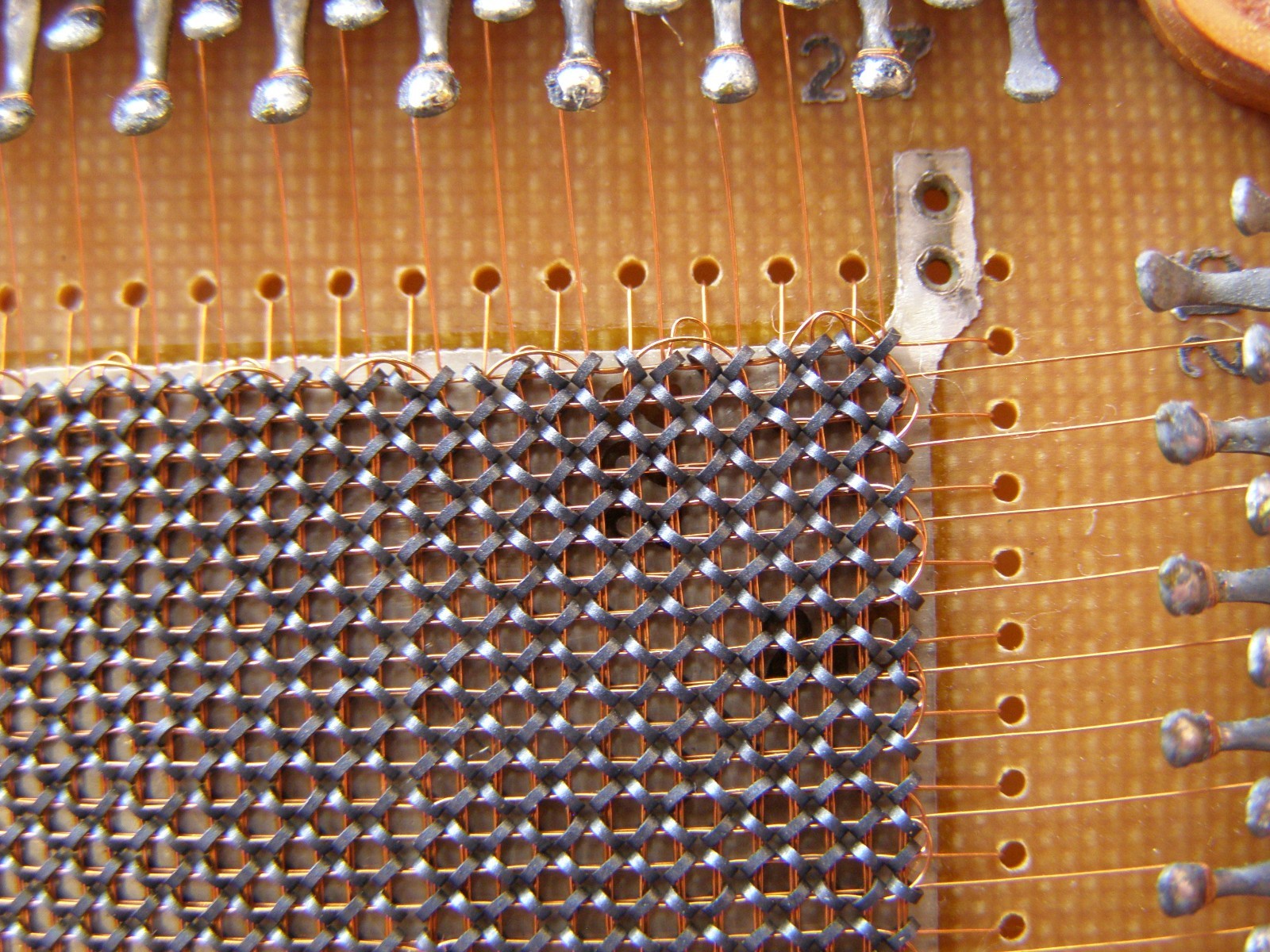 USSR Magnetic Ferrite Core Memory Double Frame Board 1Kbyte USSR 1970s
