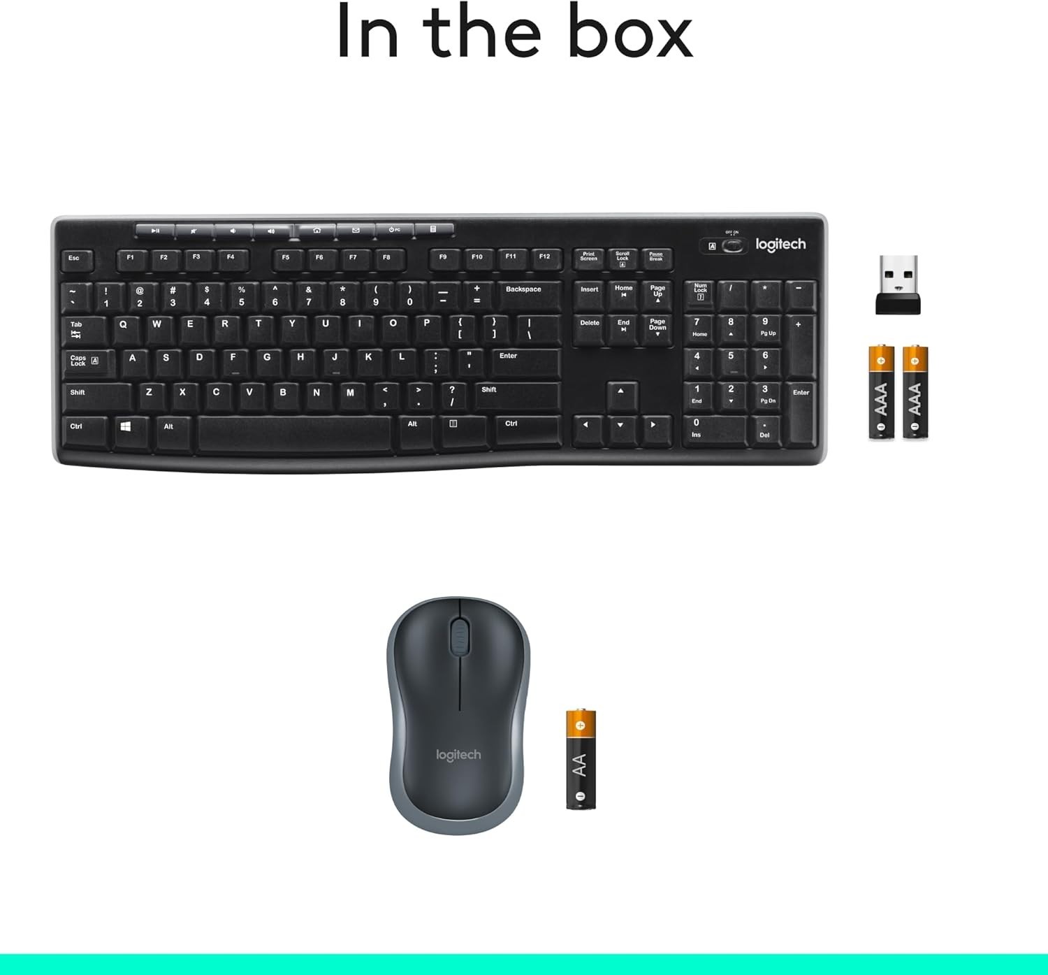 Logitech MK270 Wireless Keyboard & Mouse Combo for Windows 2.4GHz Wireless Black