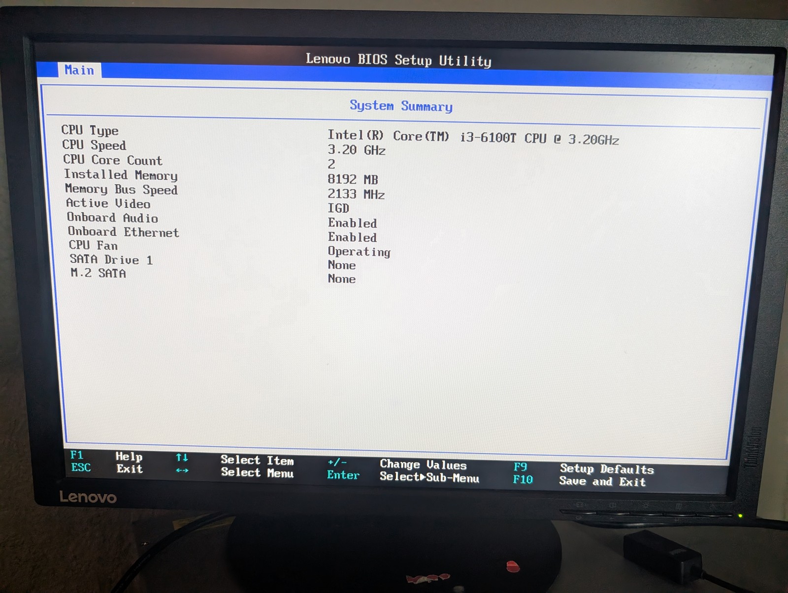 Lenovo ThinkCentre M700 Tiny Mini PC i3-6100T 3.2GHz 8GB RAM No Drive No OS